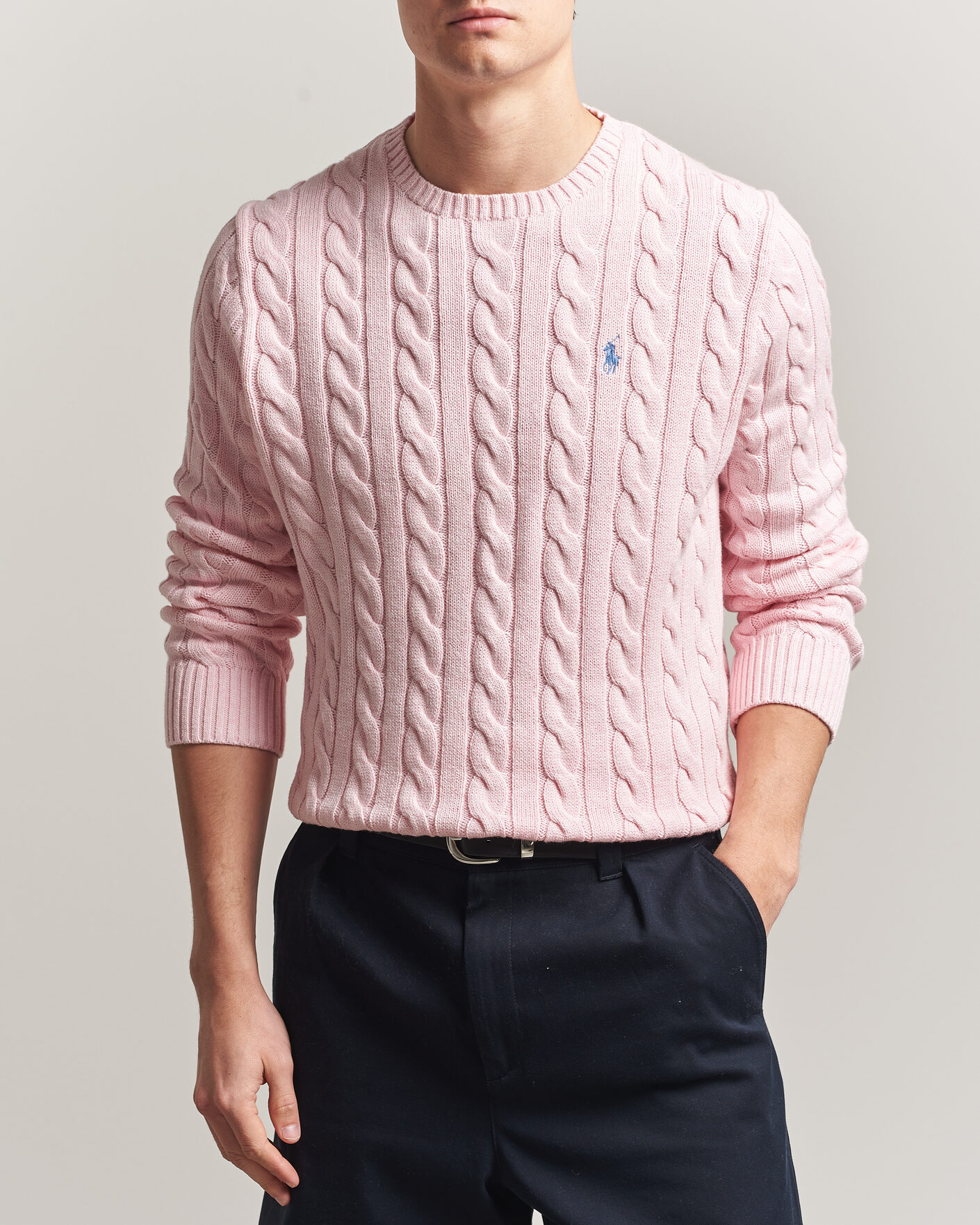 Heren | Truien | Polo Ralph Lauren | Cotton Cable Pullover Ballet Pink Heather