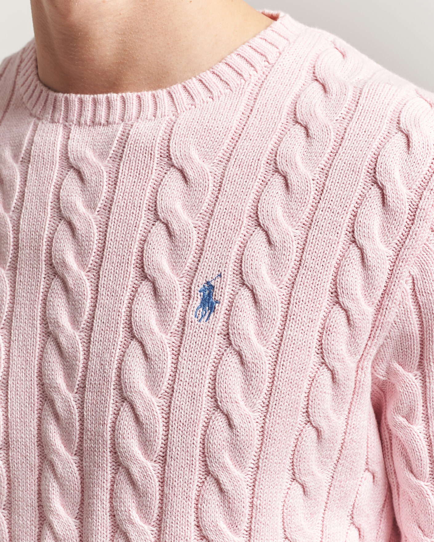 Heren | Truien | Polo Ralph Lauren | Cotton Cable Pullover Ballet Pink Heather