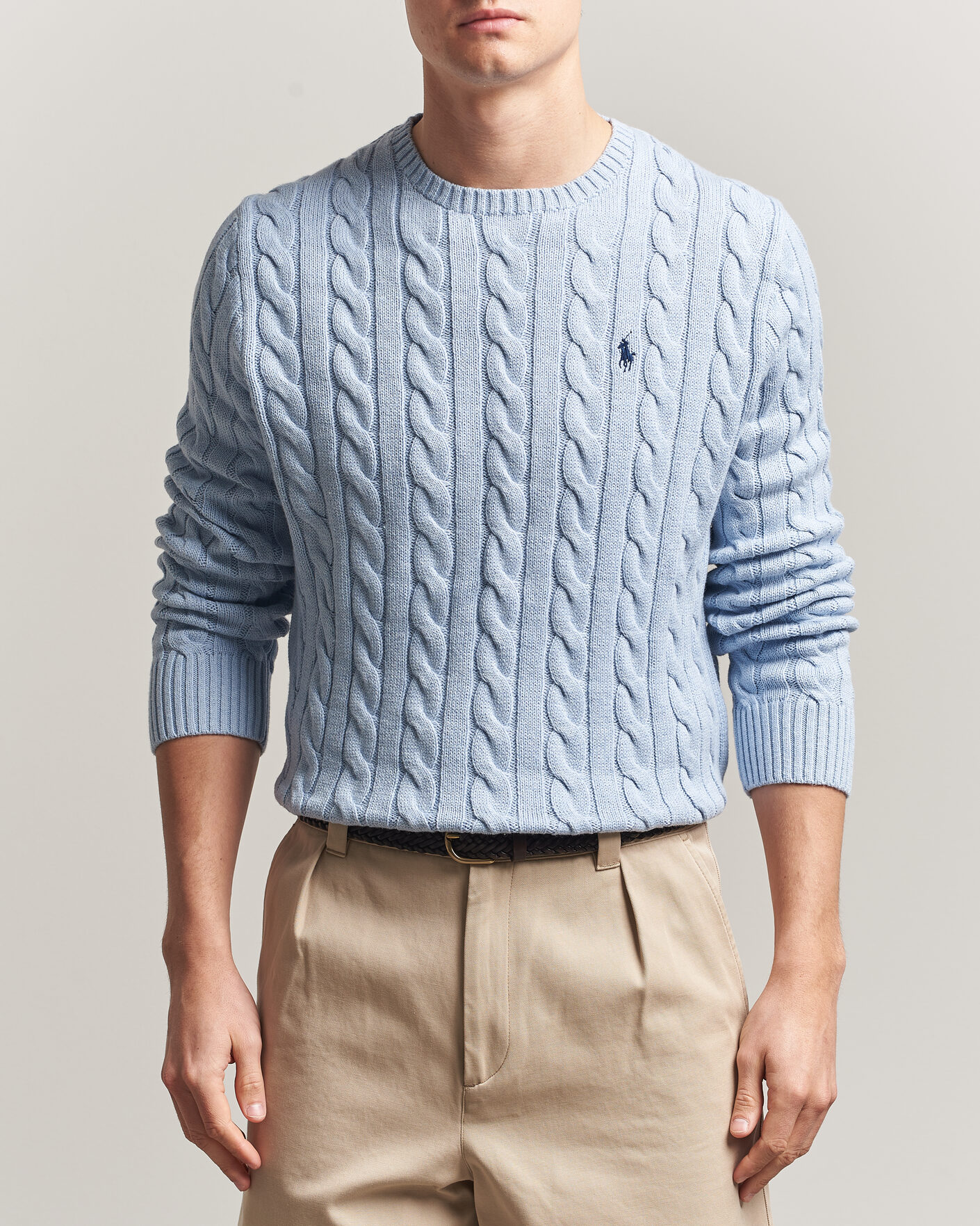 Heren | Truien | Polo Ralph Lauren | Cotton Cable Pullover Blue Hyacinth Heather