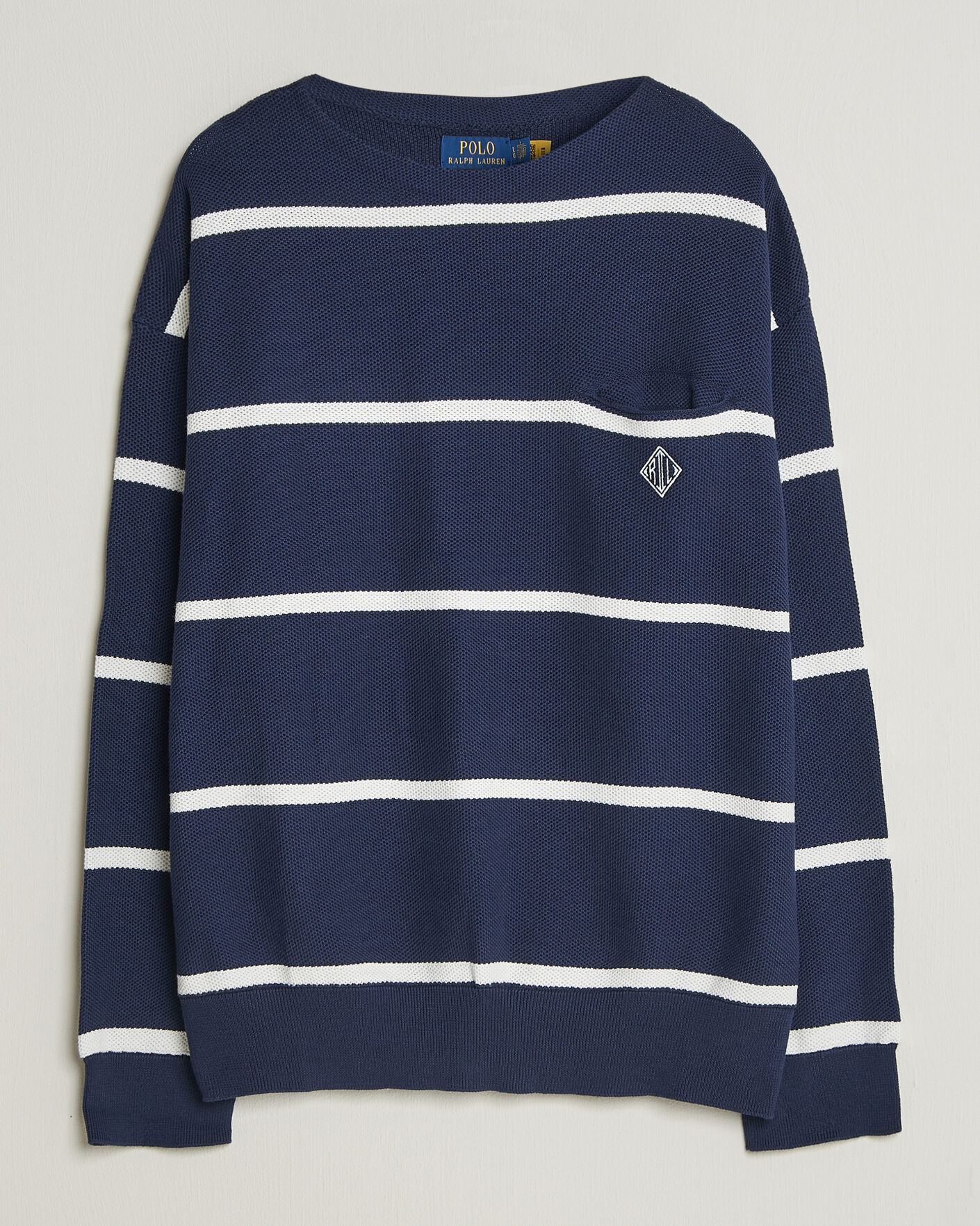 Heren | Truien | Polo Ralph Lauren | Striped Boat Neck Sweater Navy Combo