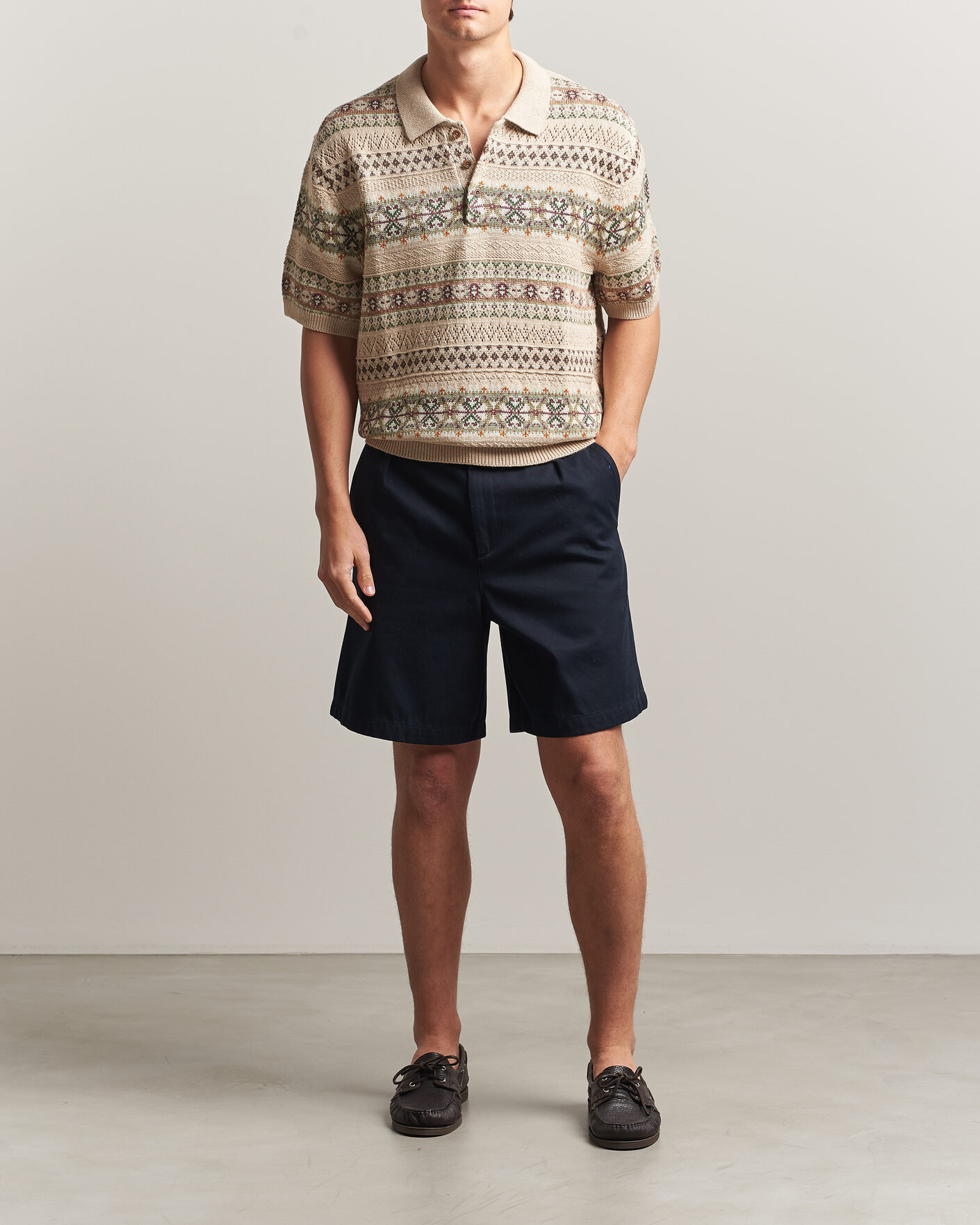 Heren | Truien | Polo Ralph Lauren | Cotton/Linen Fairisle Polo Tan Combo
