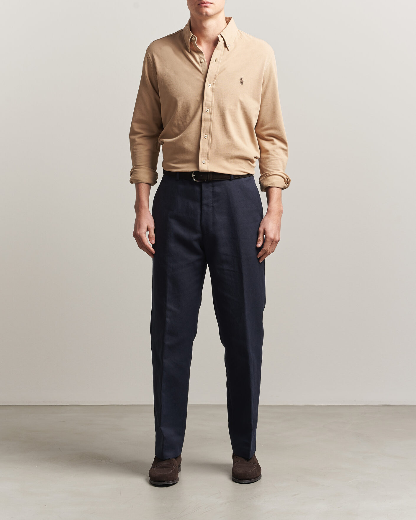 Heren | Overhemden | Polo Ralph Lauren | Featherweight Mesh Shirt Vintage Khaki