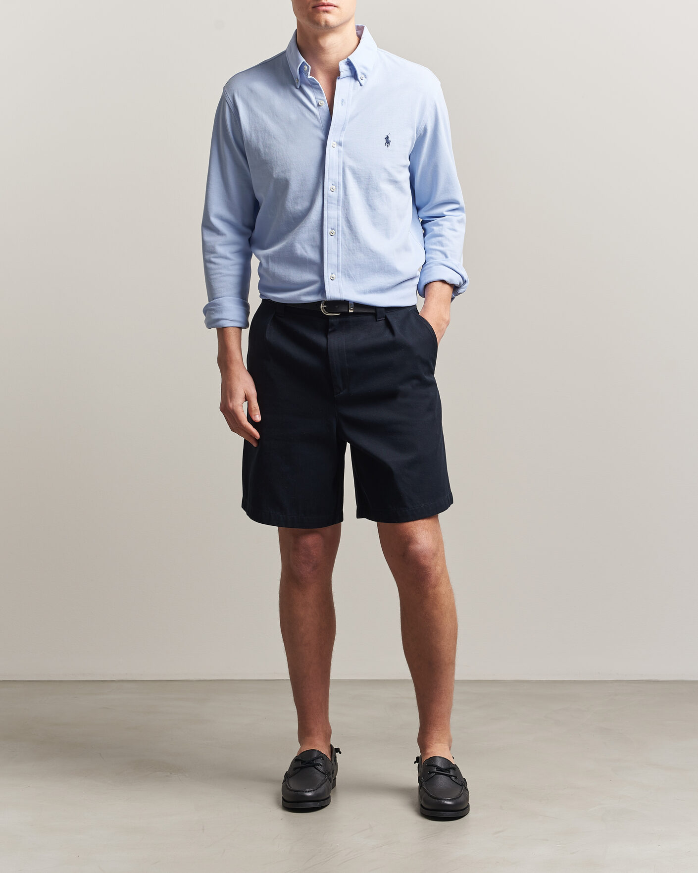 Heren | Overhemden | Polo Ralph Lauren | Featherweight Mesh Shirt Pebble Blue