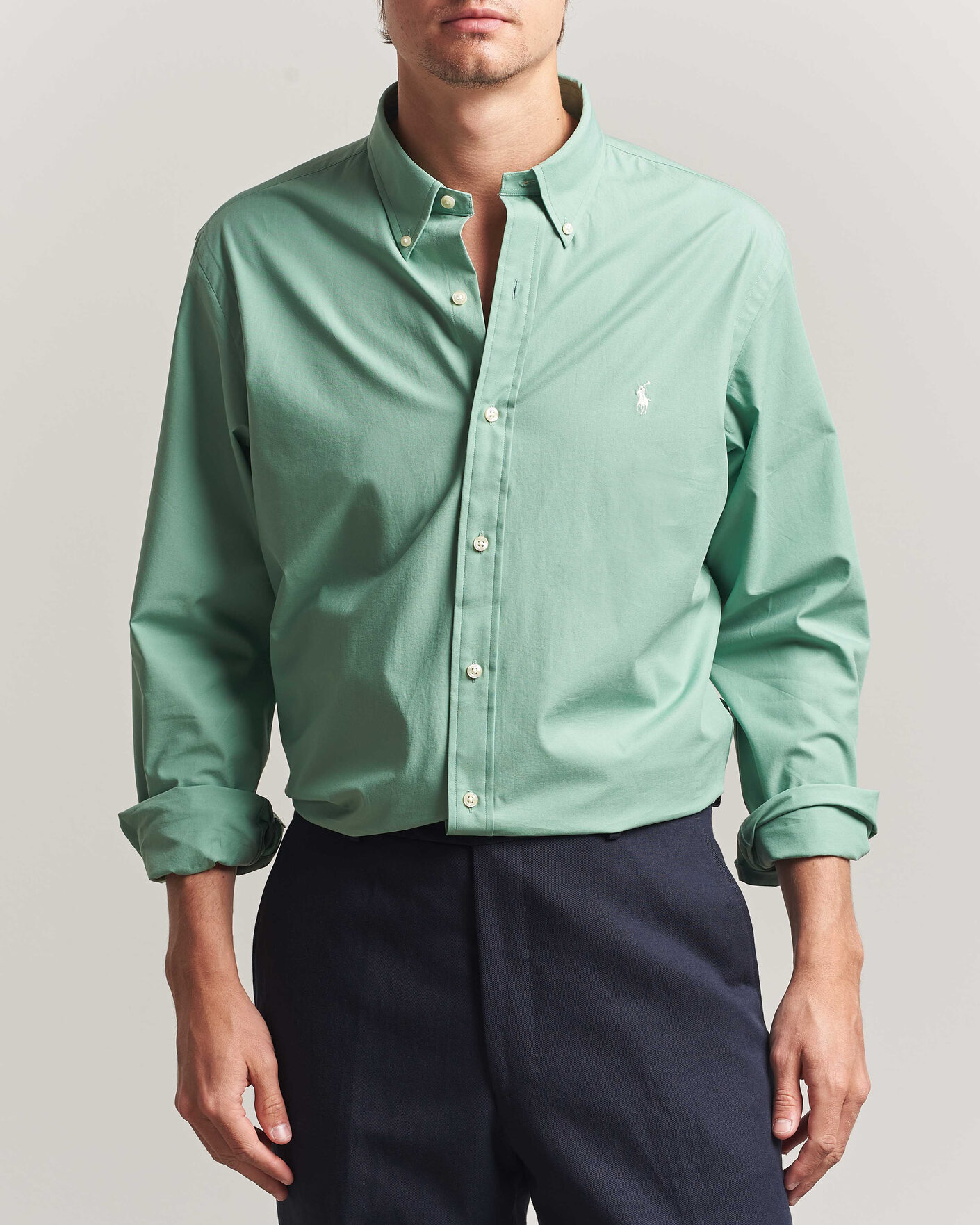Heren | Overhemden | Polo Ralph Lauren | Custom Fit Poplin Shirt Faded Mint