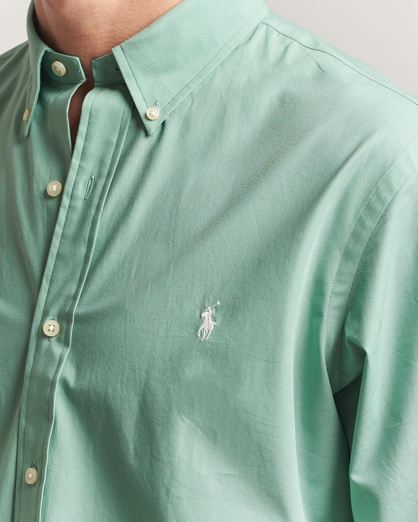 Heren | Overhemden | Polo Ralph Lauren | Custom Fit Poplin Shirt Faded Mint