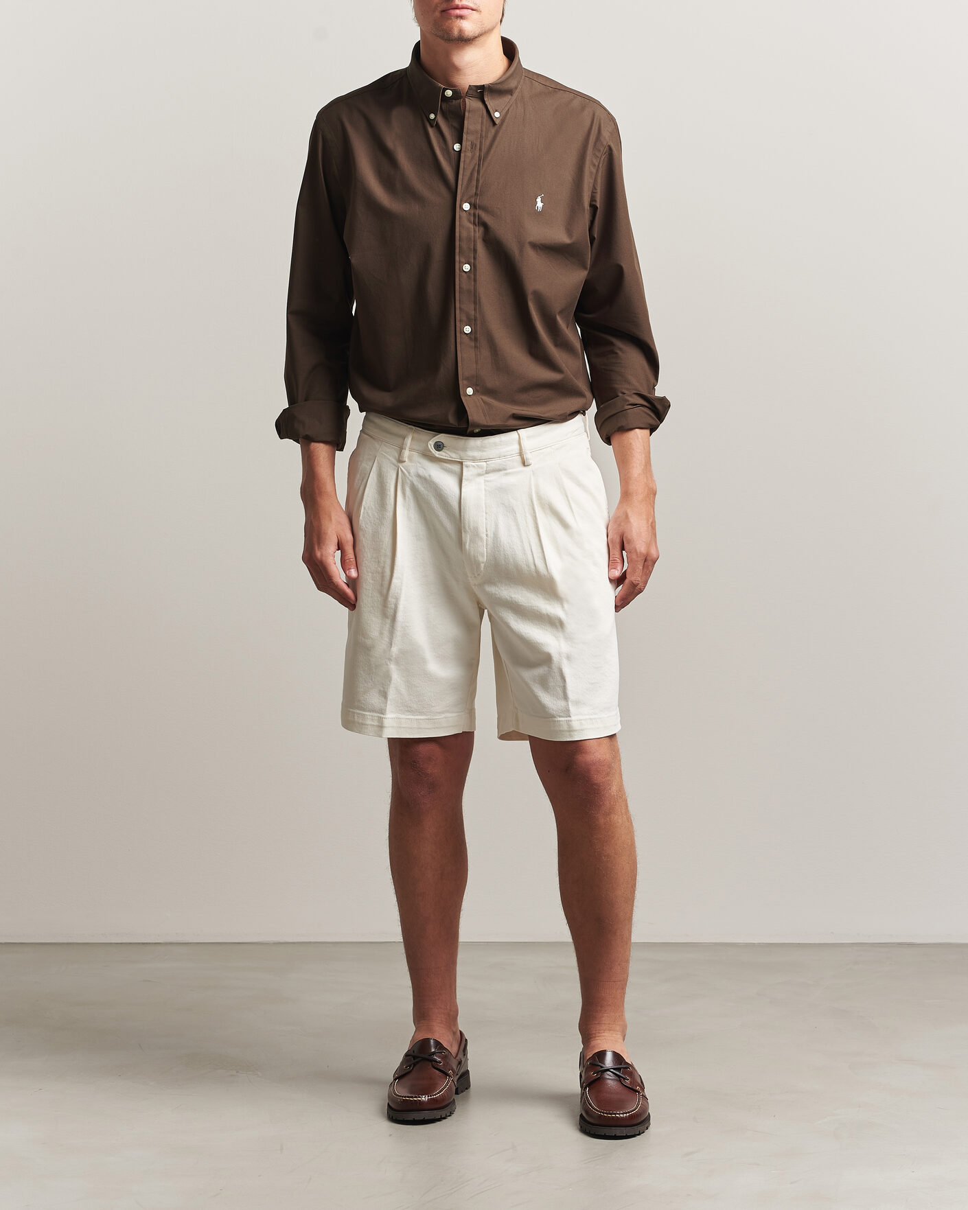 Heren | Overhemden | Polo Ralph Lauren | Custom Fit Poplin Shirt Nutmeg Brown