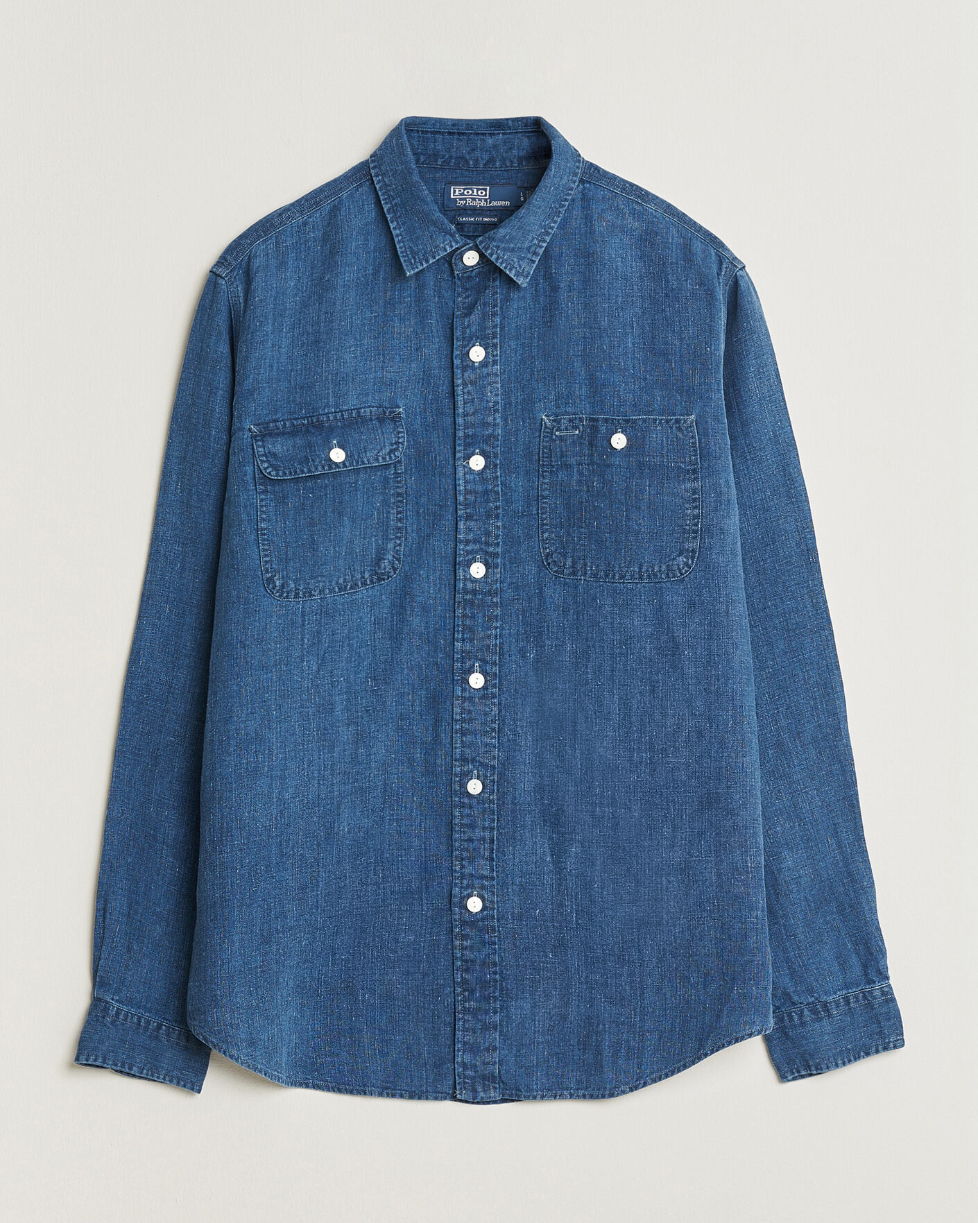 Heren | Overhemden | Polo Ralph Lauren | Indigo/Linen Western Shirt Medium Wash