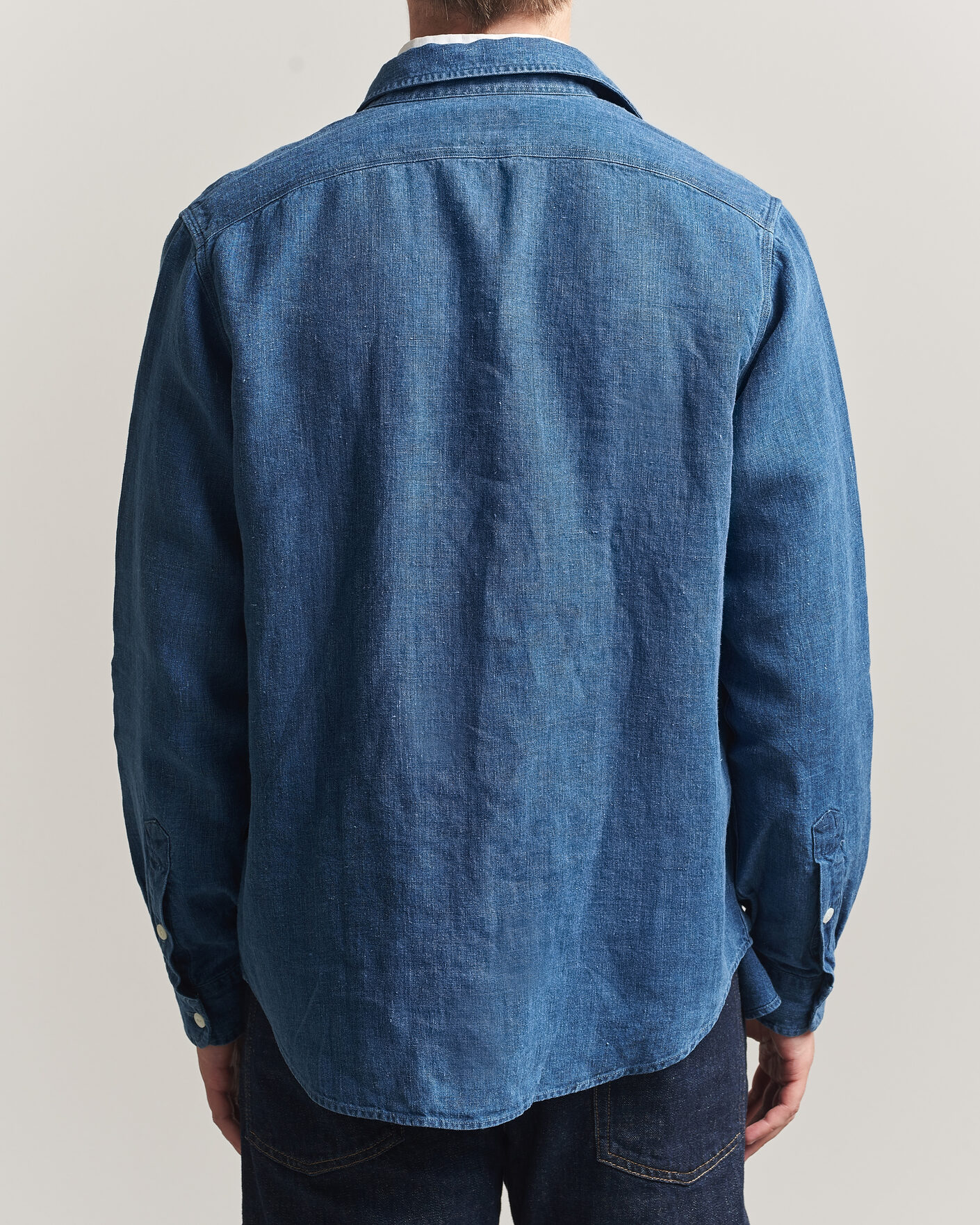 Heren | Overhemden | Polo Ralph Lauren | Indigo/Linen Western Shirt Medium Wash