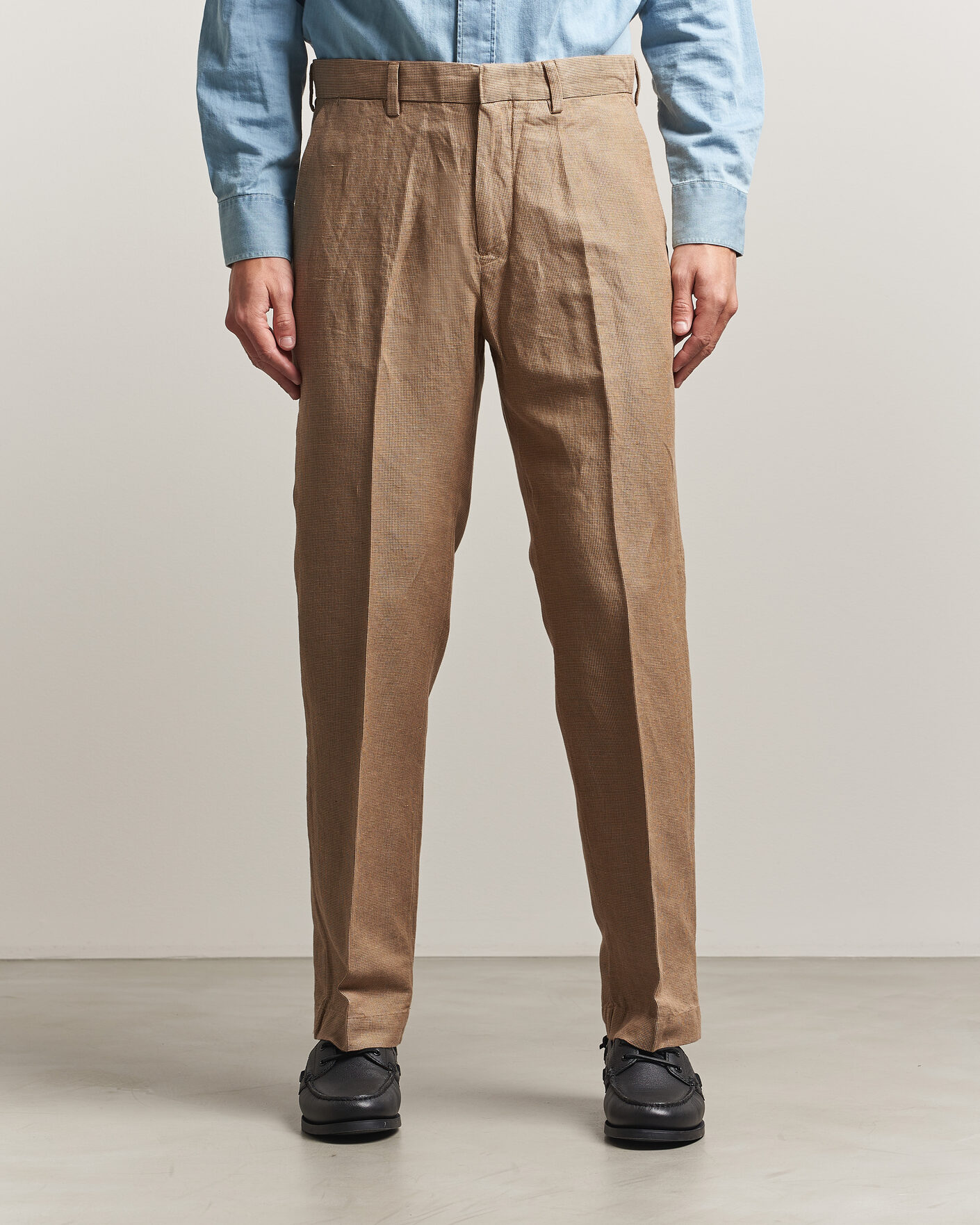 Heren | Broeken | Polo Ralph Lauren | Cotton/Linen Houndstooth Pants Vintage Khaki