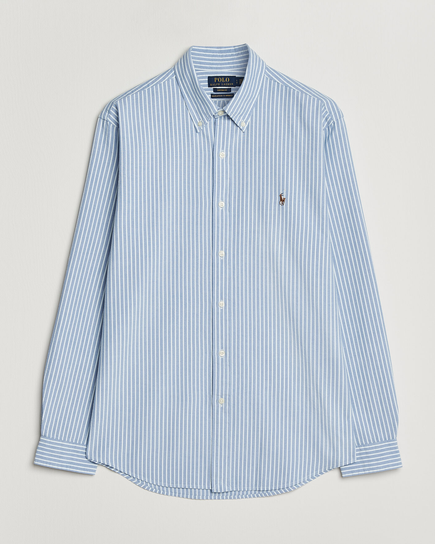 Heren | Overhemden | Polo Ralph Lauren | Custom Fit Seersucker/Oxford Stripe Shirt Blue