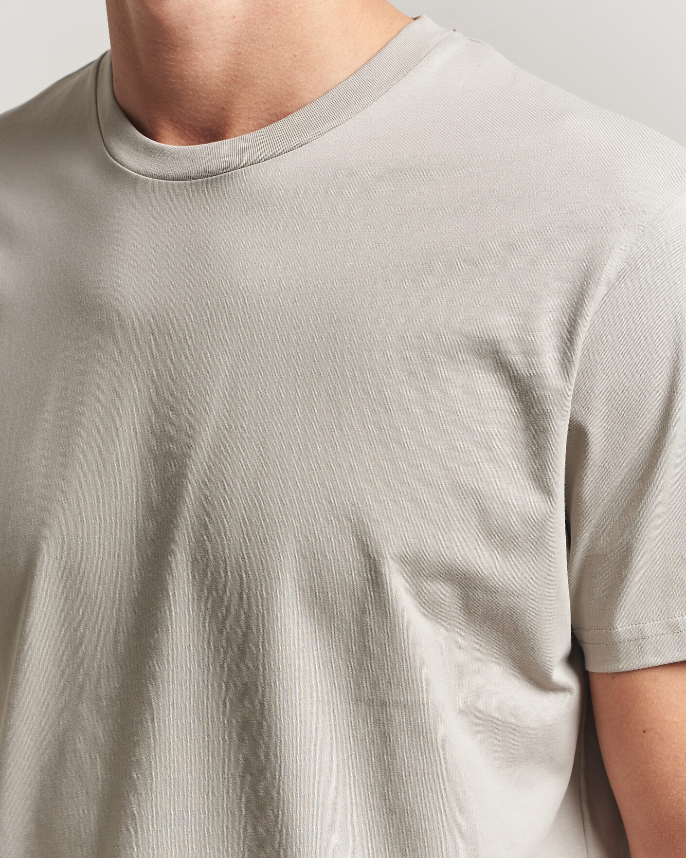 Heren | T-shirts | Sunspel | Riviera Midweight T-Shirt Ash