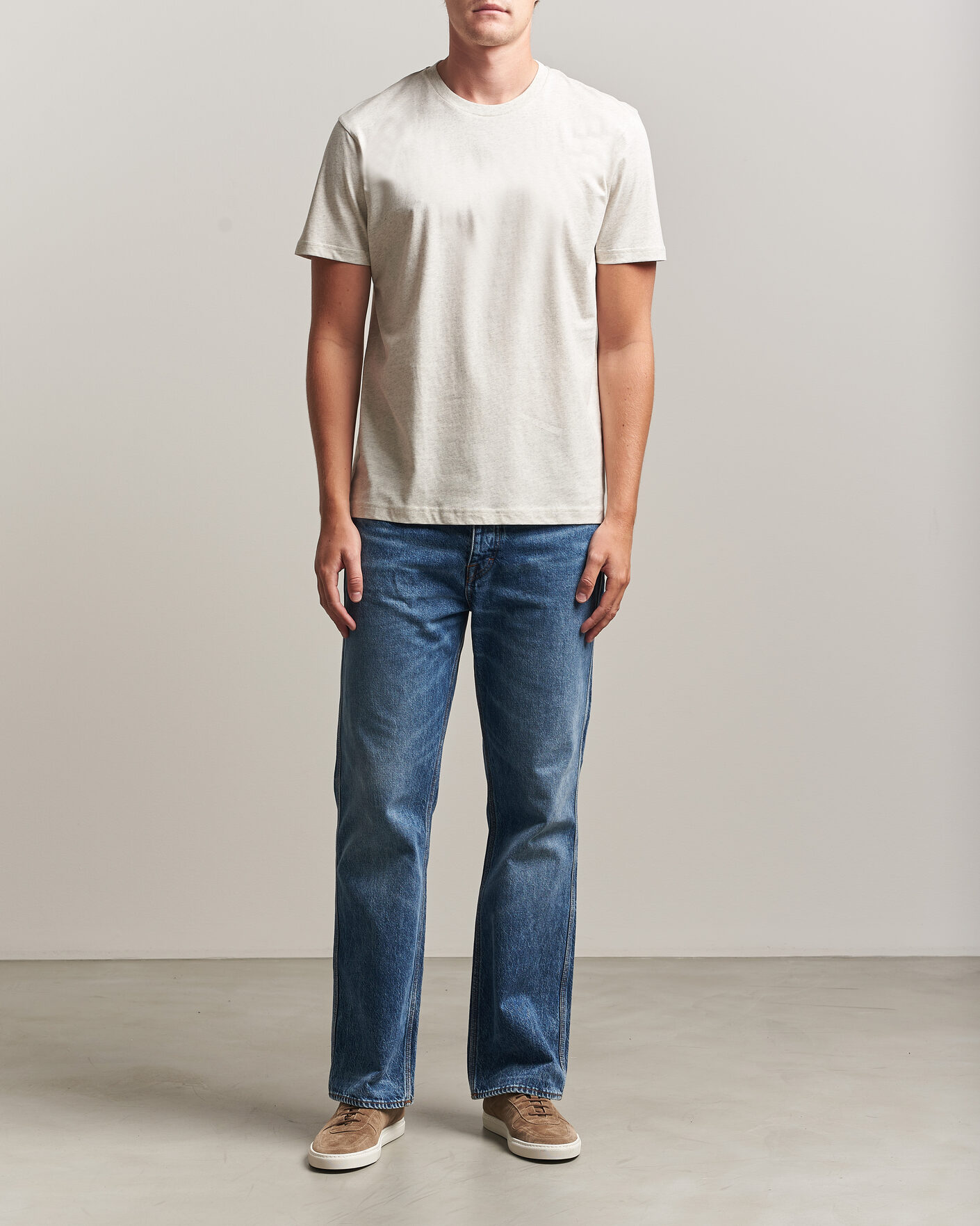 Heren | T-shirts | Sunspel | Riviera Midweight T-Shirt Archive White
