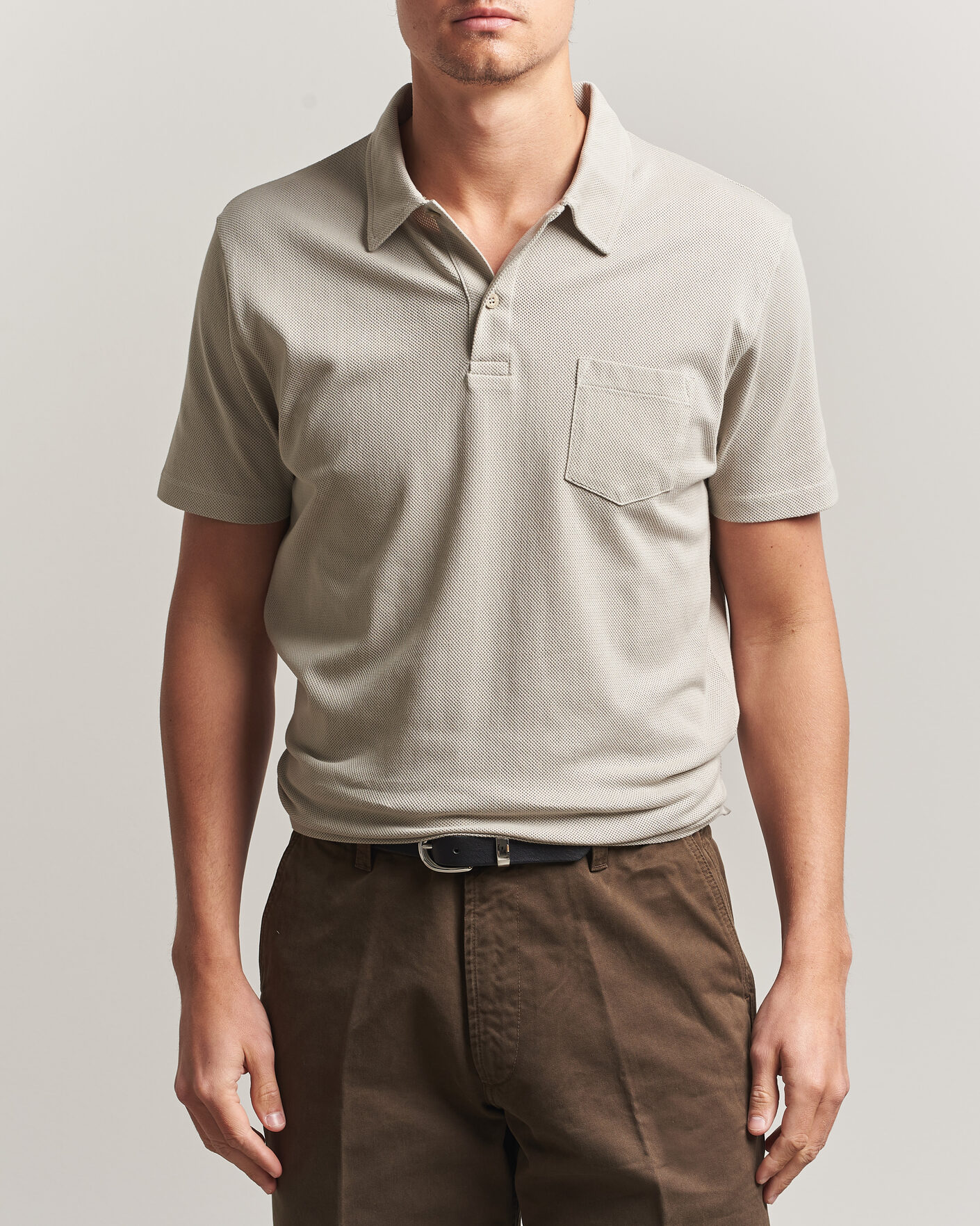 Heren | Polo's | Sunspel | Riviera Polo Shirt Ash