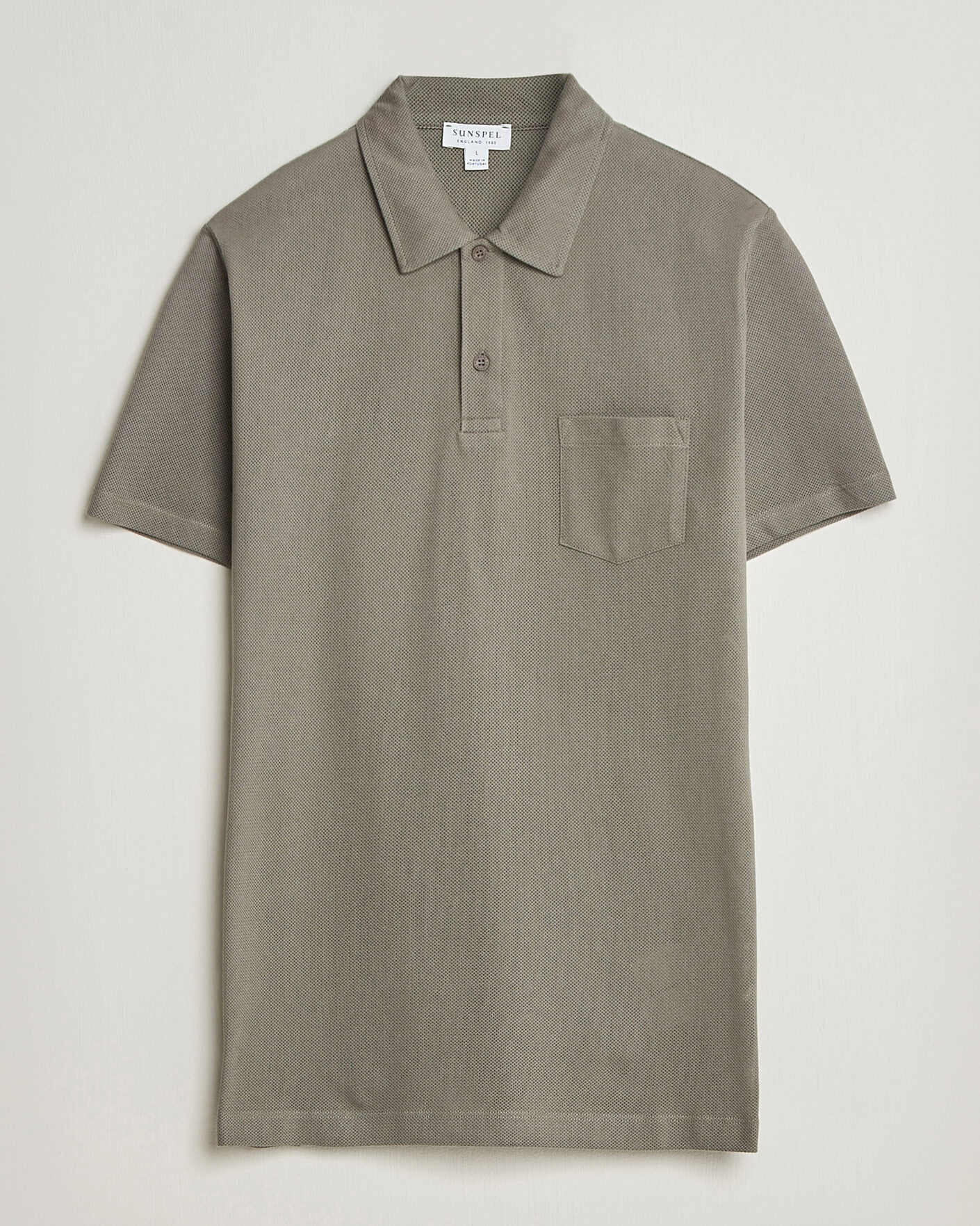 Heren | Polo's | Sunspel | Riviera Polo Shirt Fossil Grey