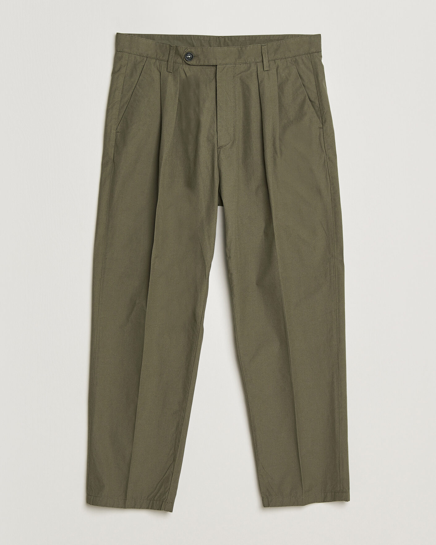 Heren | Broeken | Massimo Alba | Stan Pleated Chinos Military