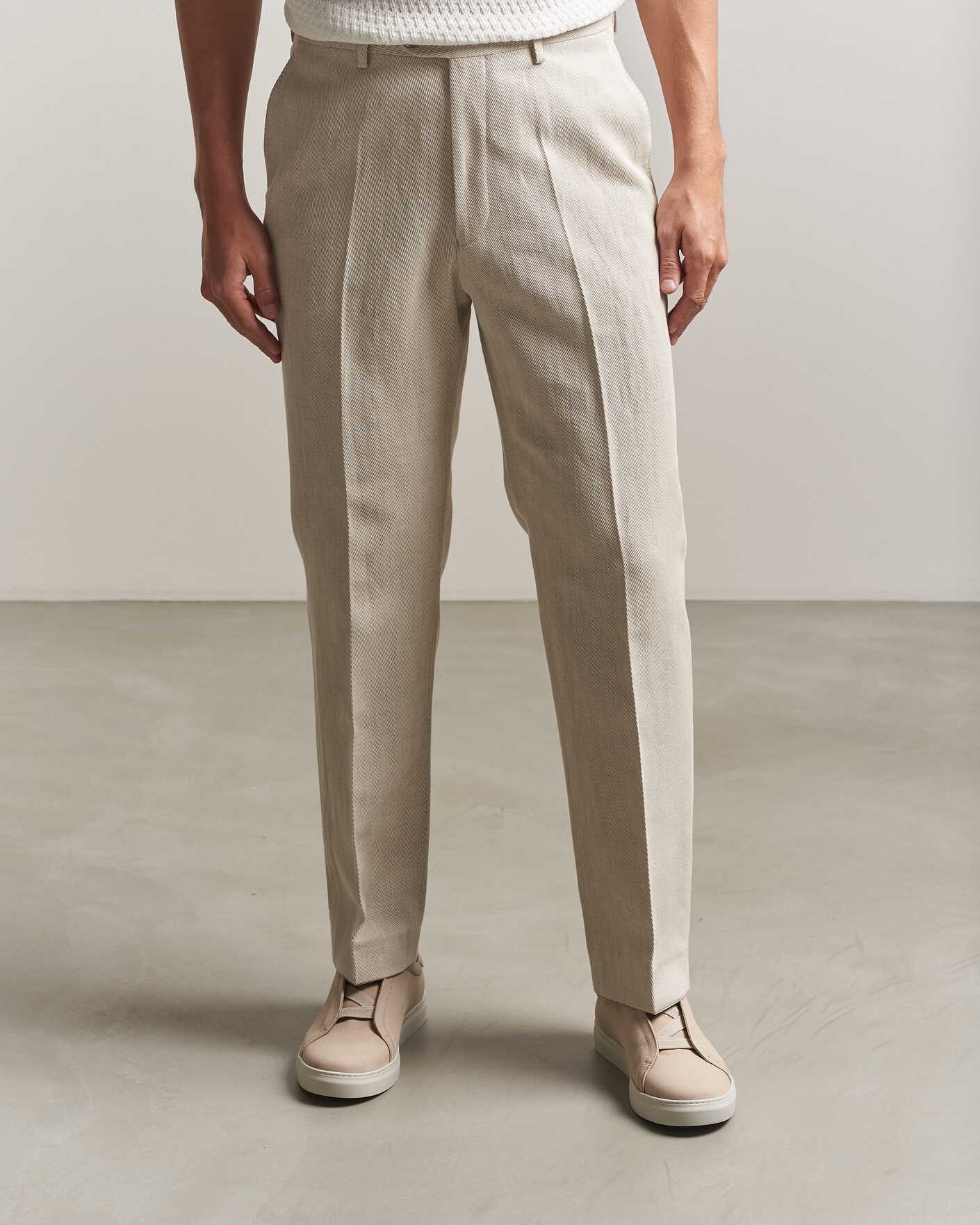 Heren | Sneakers | Myrqvist | Alnö Monochrome II Sneakers Beige Nubuck