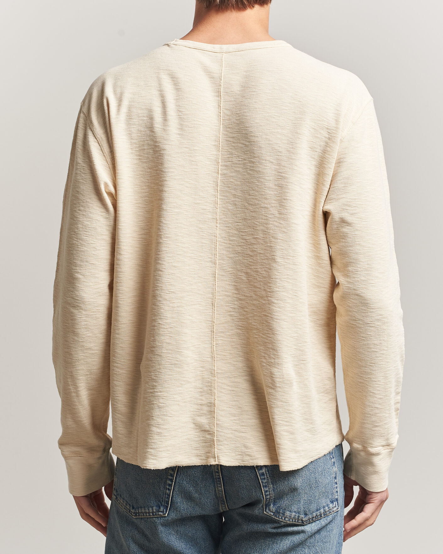 Heren | T-shirts | Sunflower | Long Sleeve Waffle Tee Beige