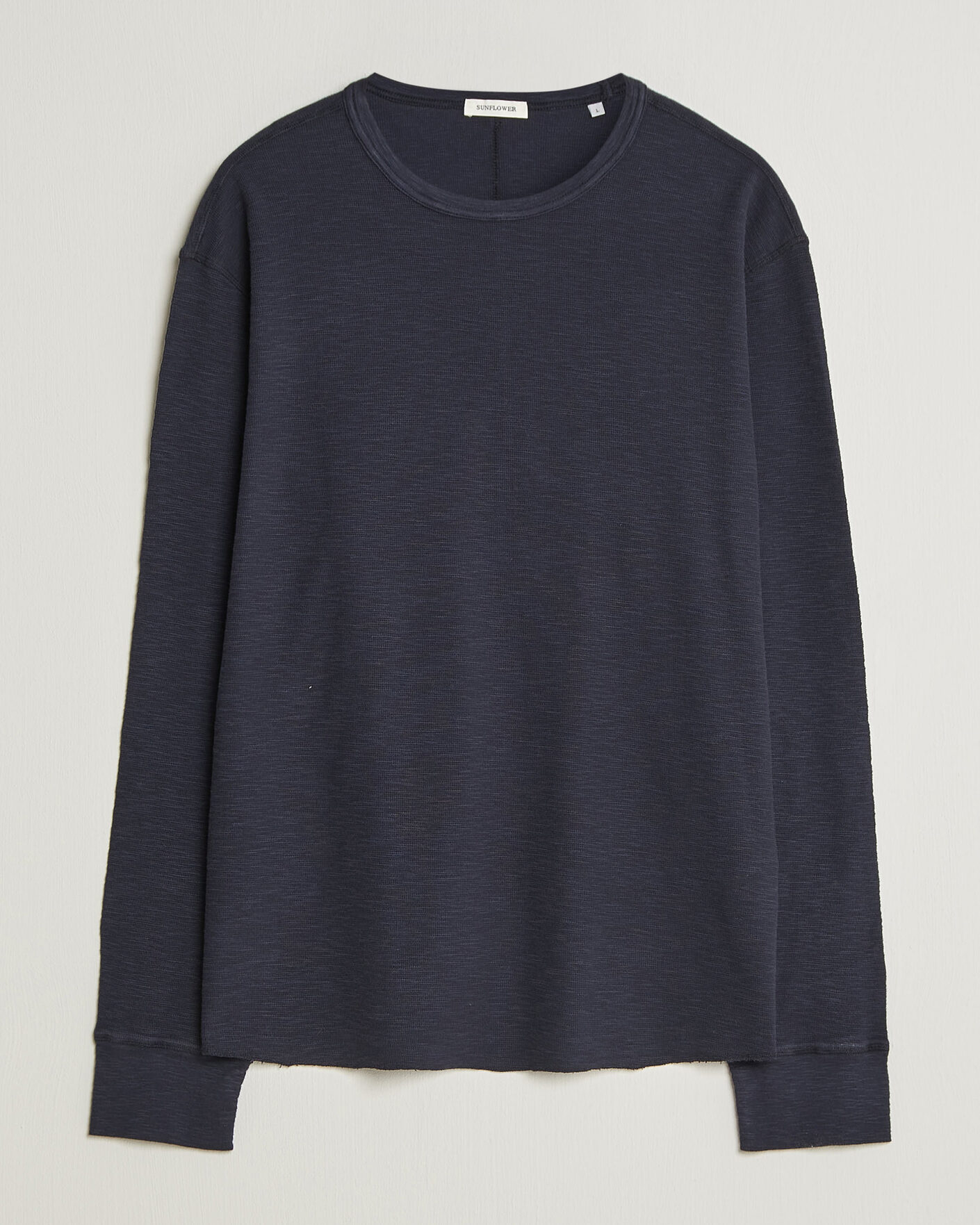 Heren | T-shirts | Sunflower | Long Sleeve Waffle Tee Navy