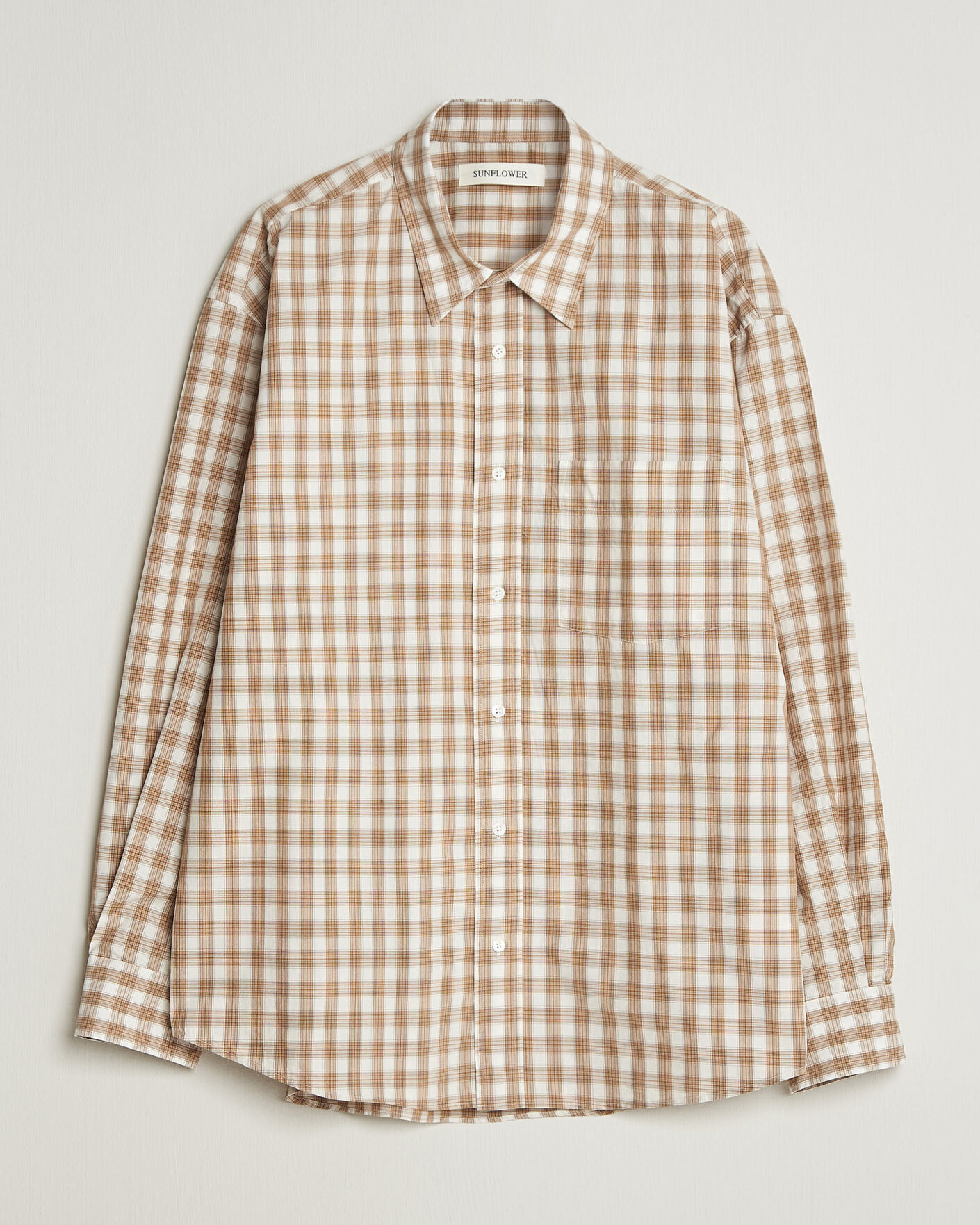 Heren | Overhemden | Sunflower | New Base Shirt Beige Check