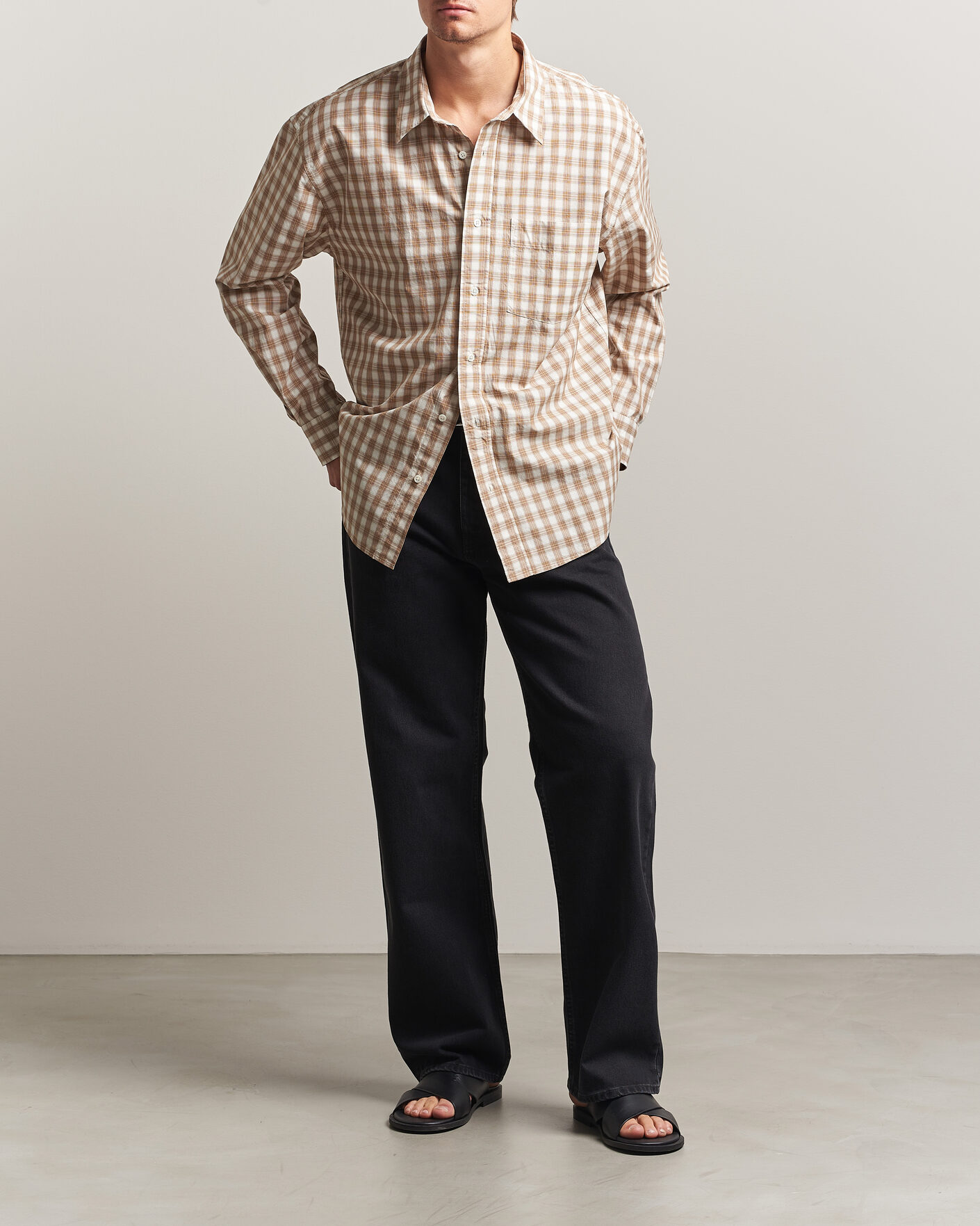 Heren | Overhemden | Sunflower | New Base Shirt Beige Check