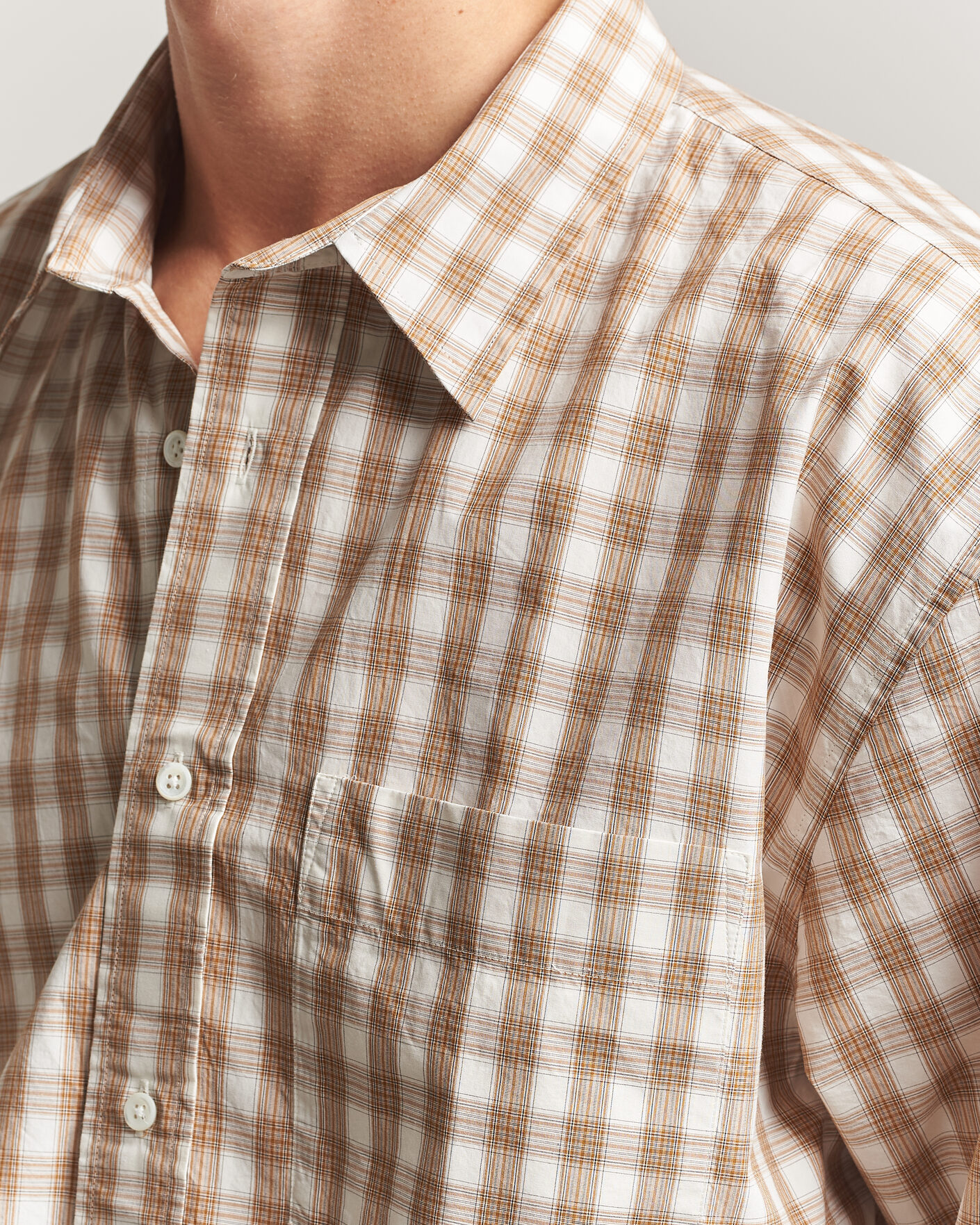 Heren | Overhemden | Sunflower | New Base Shirt Beige Check