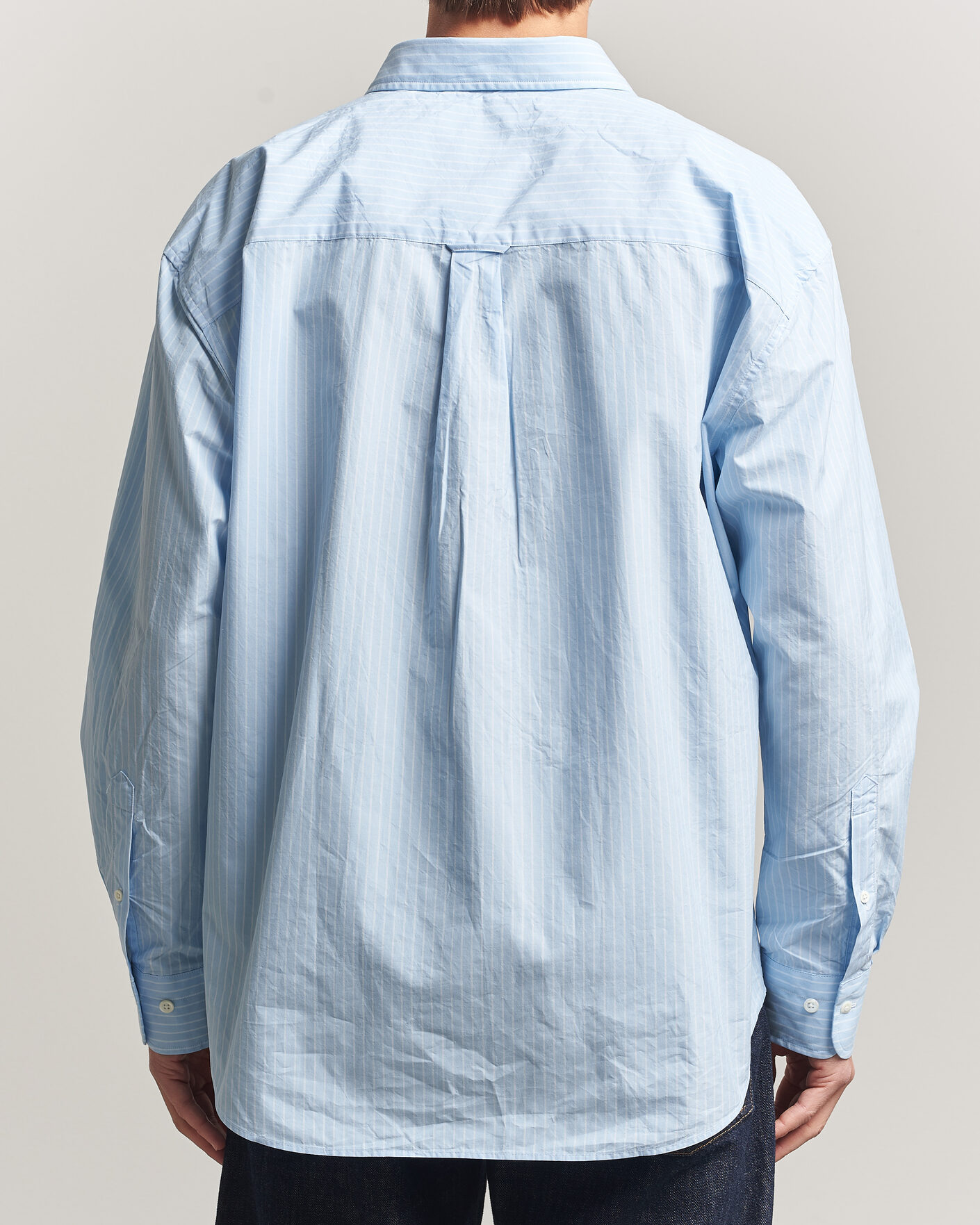 Heren | Overhemden | Sunflower | New Base Shirt Light Blue Stripe