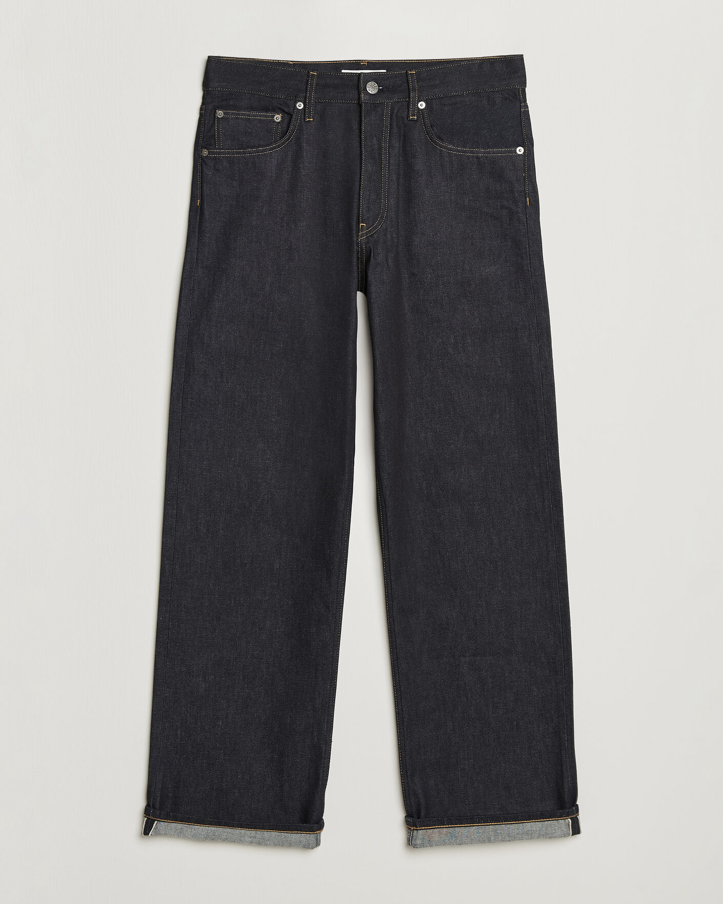 Heren | Broeken | Sunflower | Loose Selvedge Jeans Raw Indigo