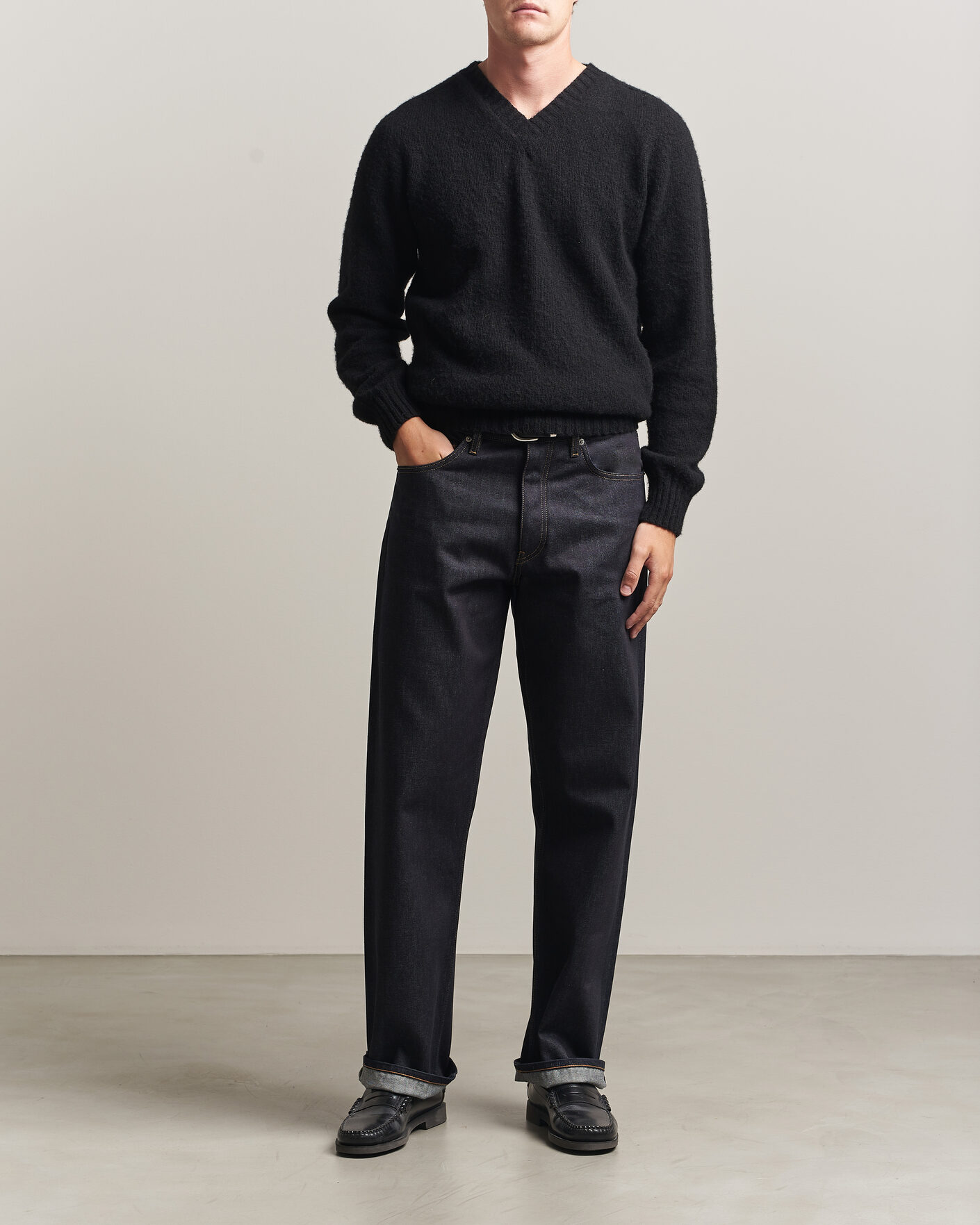 Heren | Broeken | Sunflower | Loose Selvedge Jeans Raw Indigo