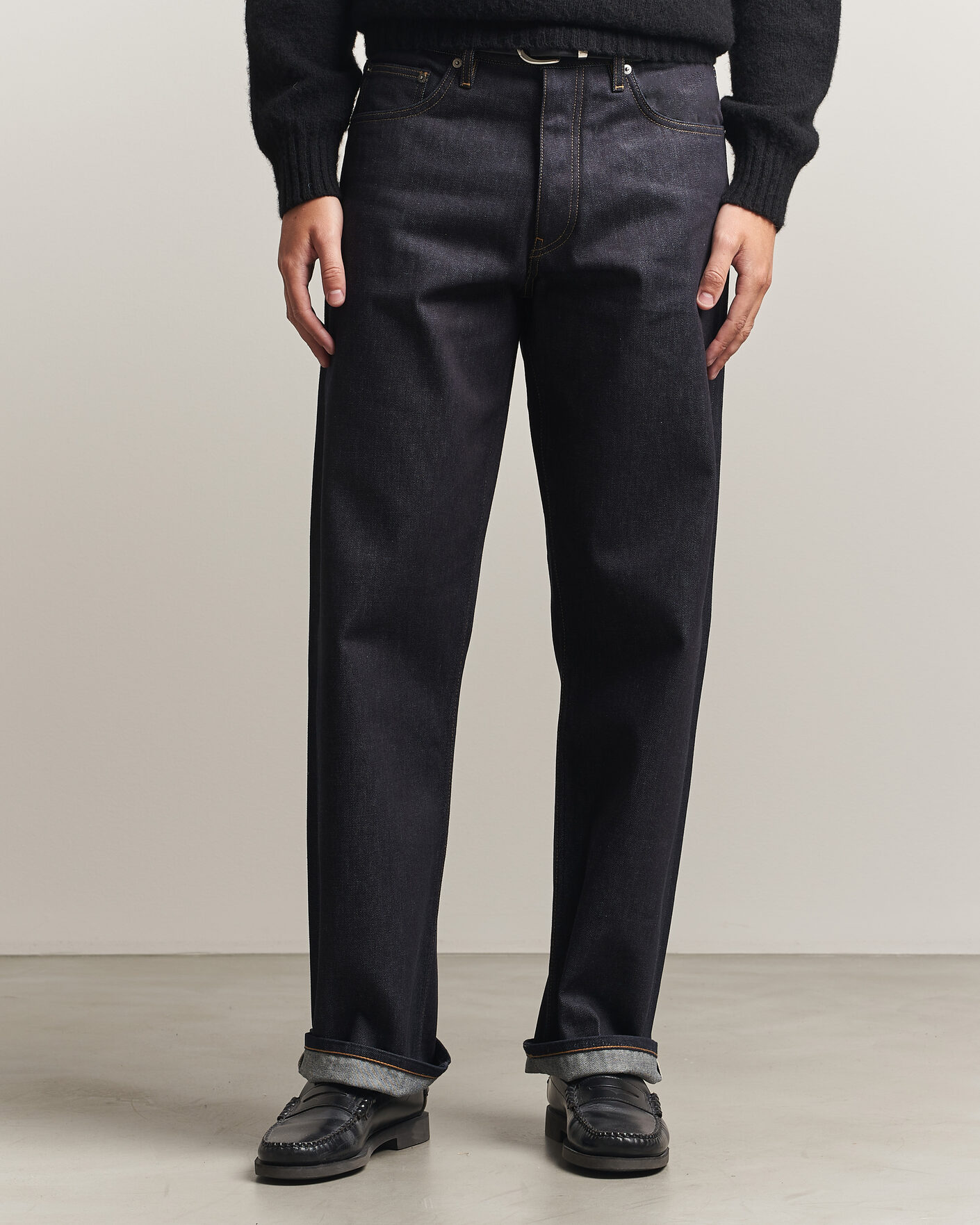 Heren | Broeken | Sunflower | Loose Selvedge Jeans Raw Indigo