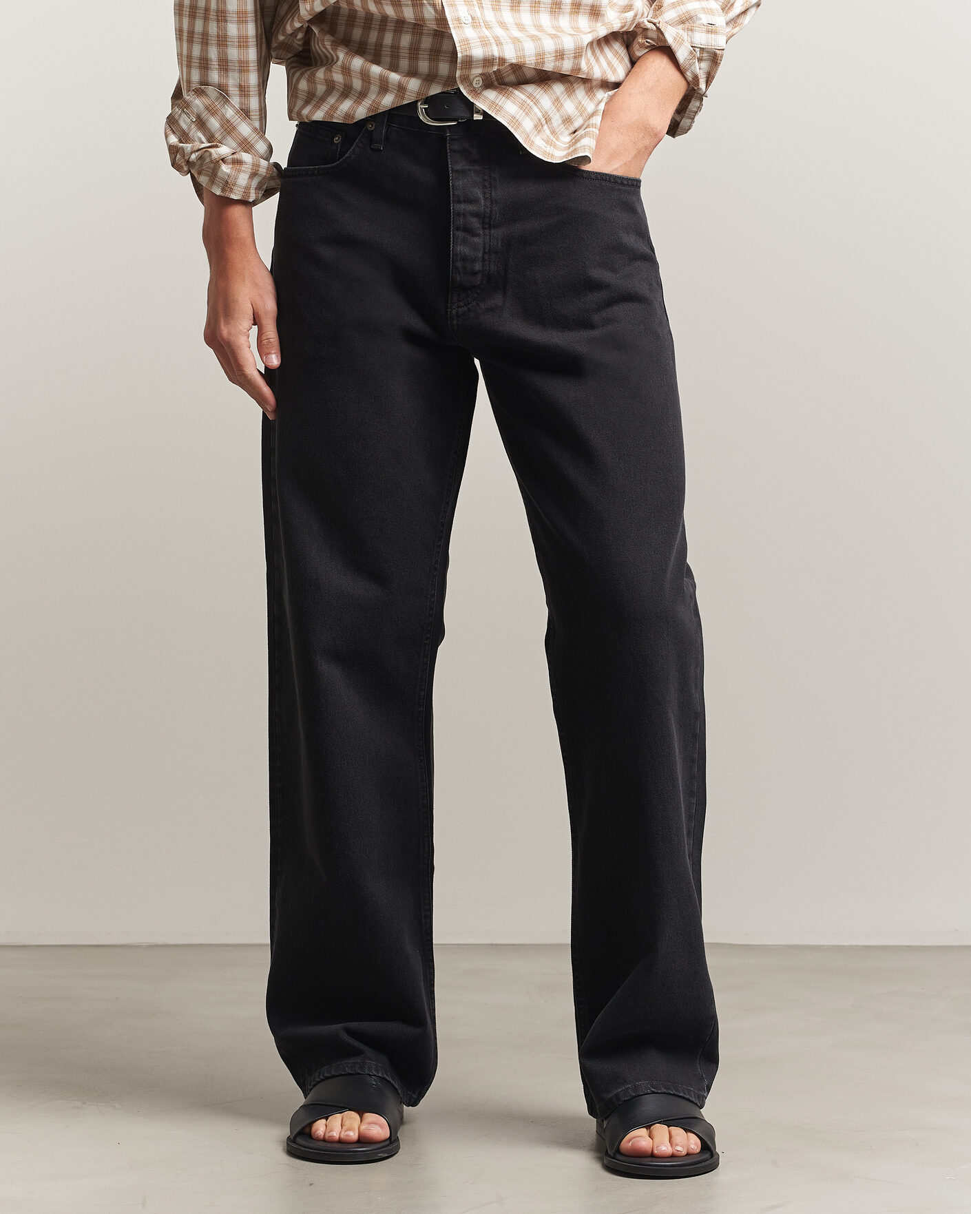 Heren | Broeken | Sunflower | Loose Jeans Washed Black