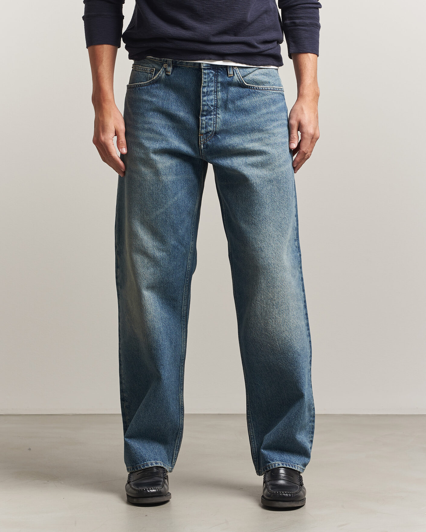 Heren | Broeken | Sunflower | Loose Jeans Blue Vintage