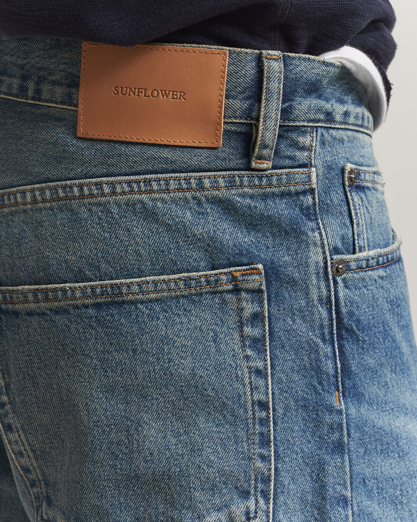 Heren | Broeken | Sunflower | Loose Jeans Blue Vintage
