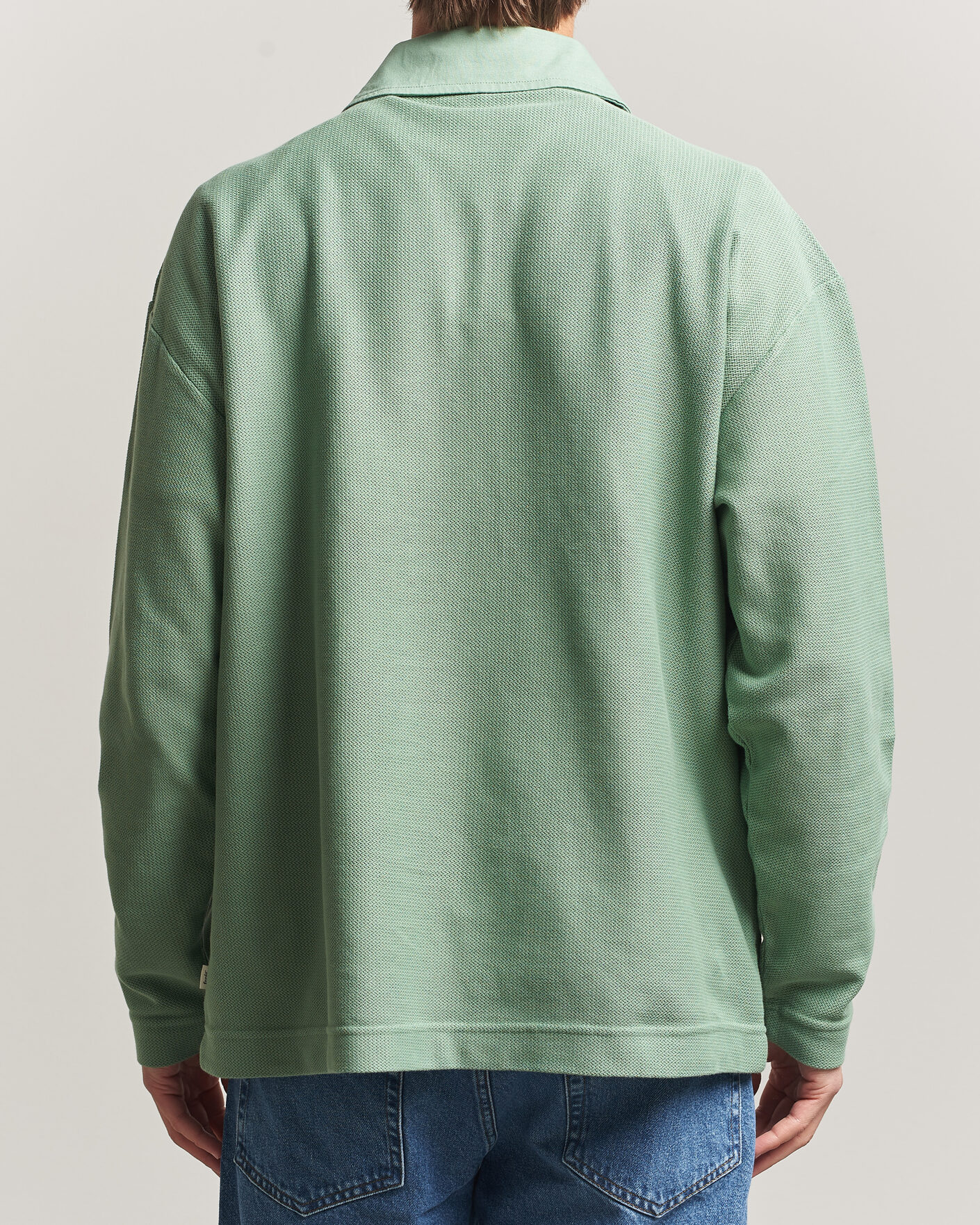 Heren | Polo's | Forét | Herb Textured Knit Polo Green Oxide