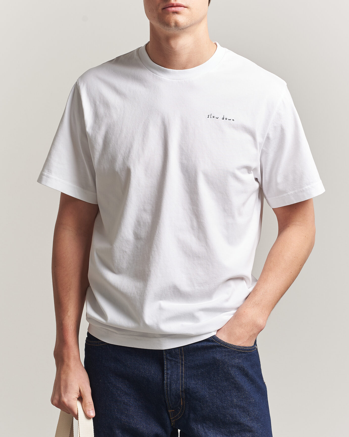 Heren | T-shirts | Forét | Slow Down T-Shirt White