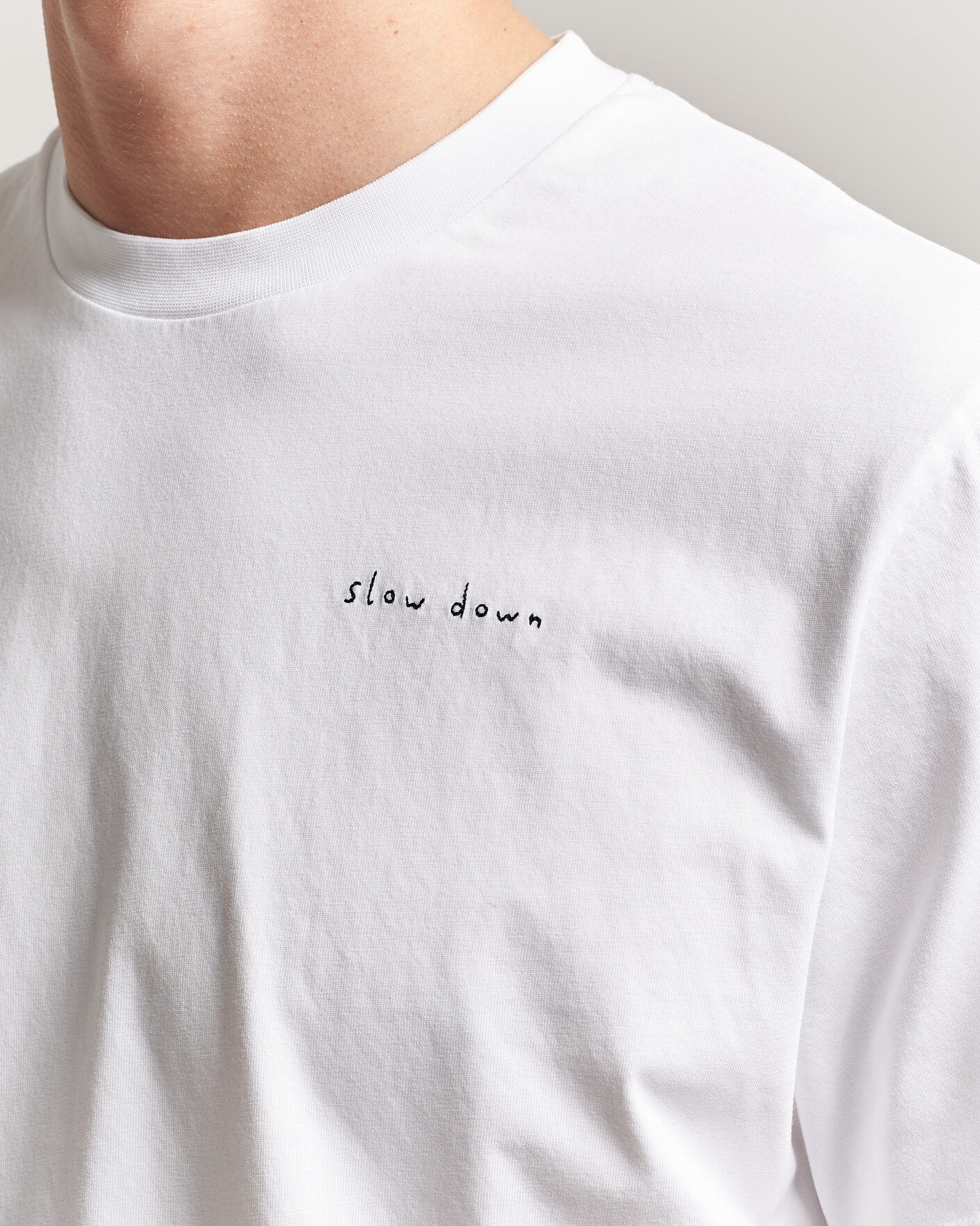 Heren | T-shirts | Forét | Slow Down T-Shirt White