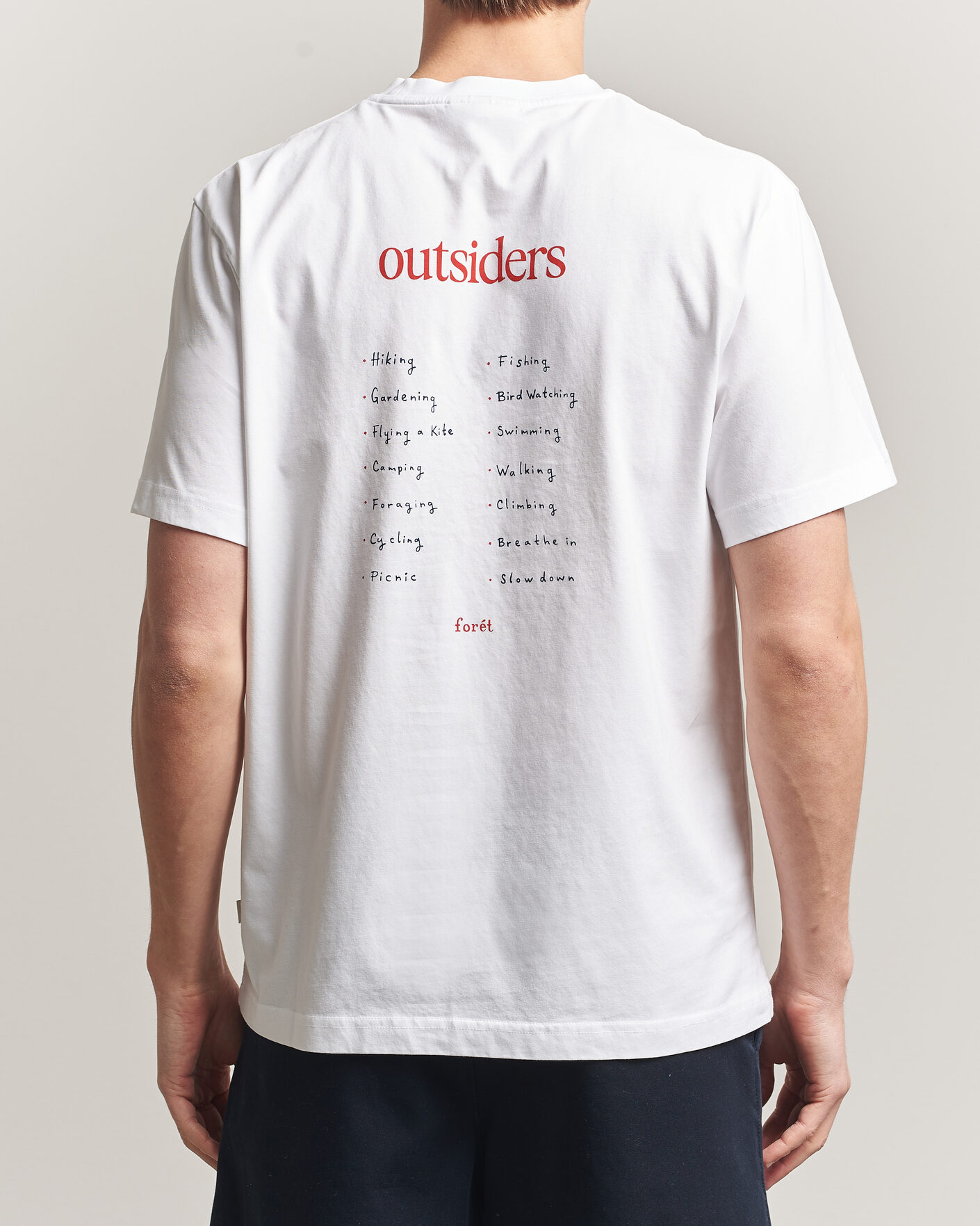 Heren | T-shirts | Forét | To Do Back Print T-Shirt White
