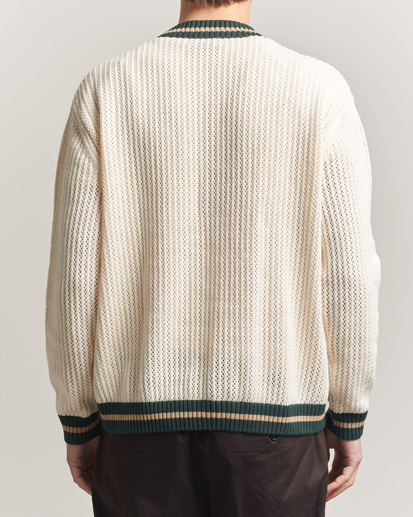 Heren | Truien | LES DEUX | Lace Knitted Cardigan Eggnog White