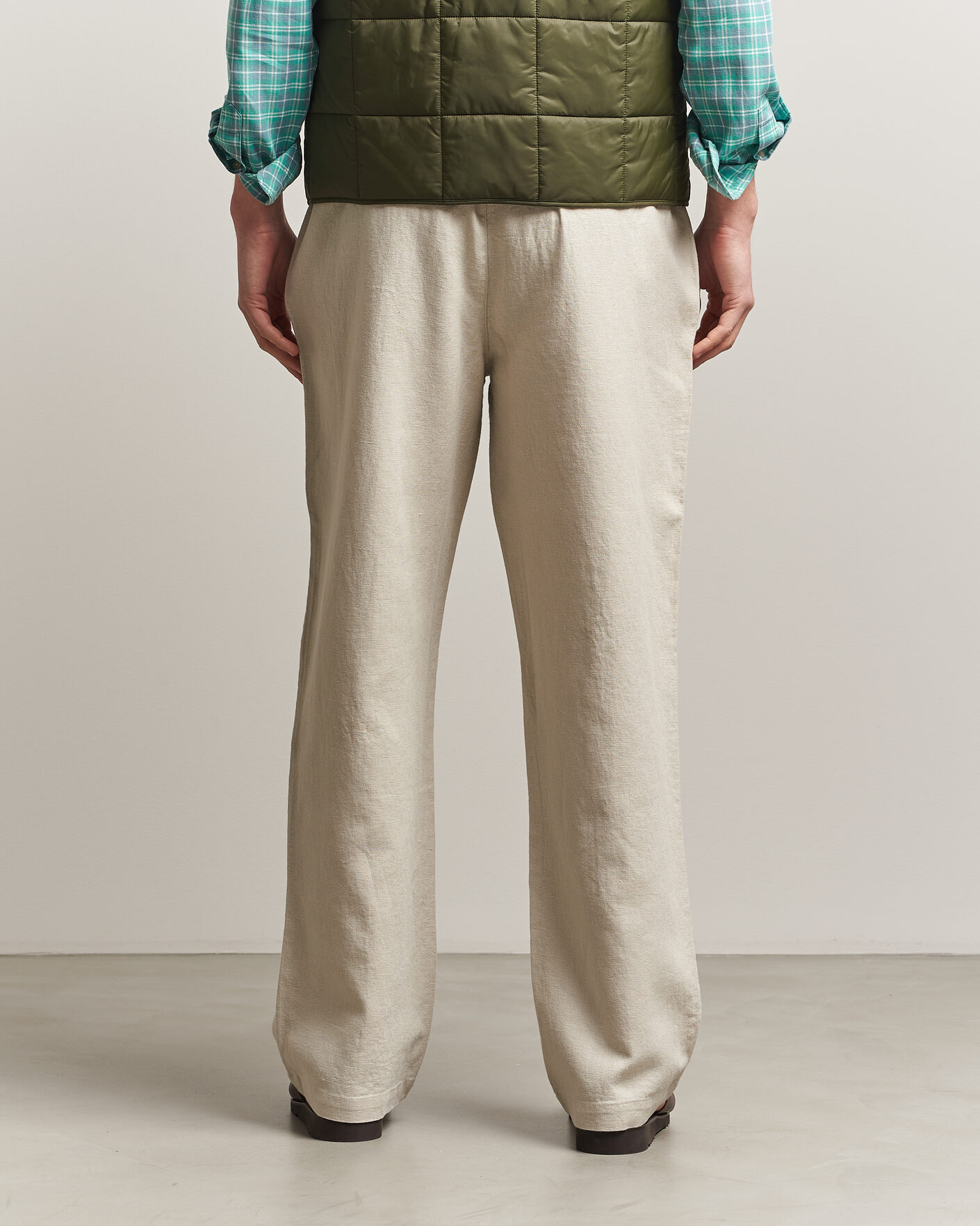Heren | Broeken | LES DEUX | Linen Casual Pants Light Sand