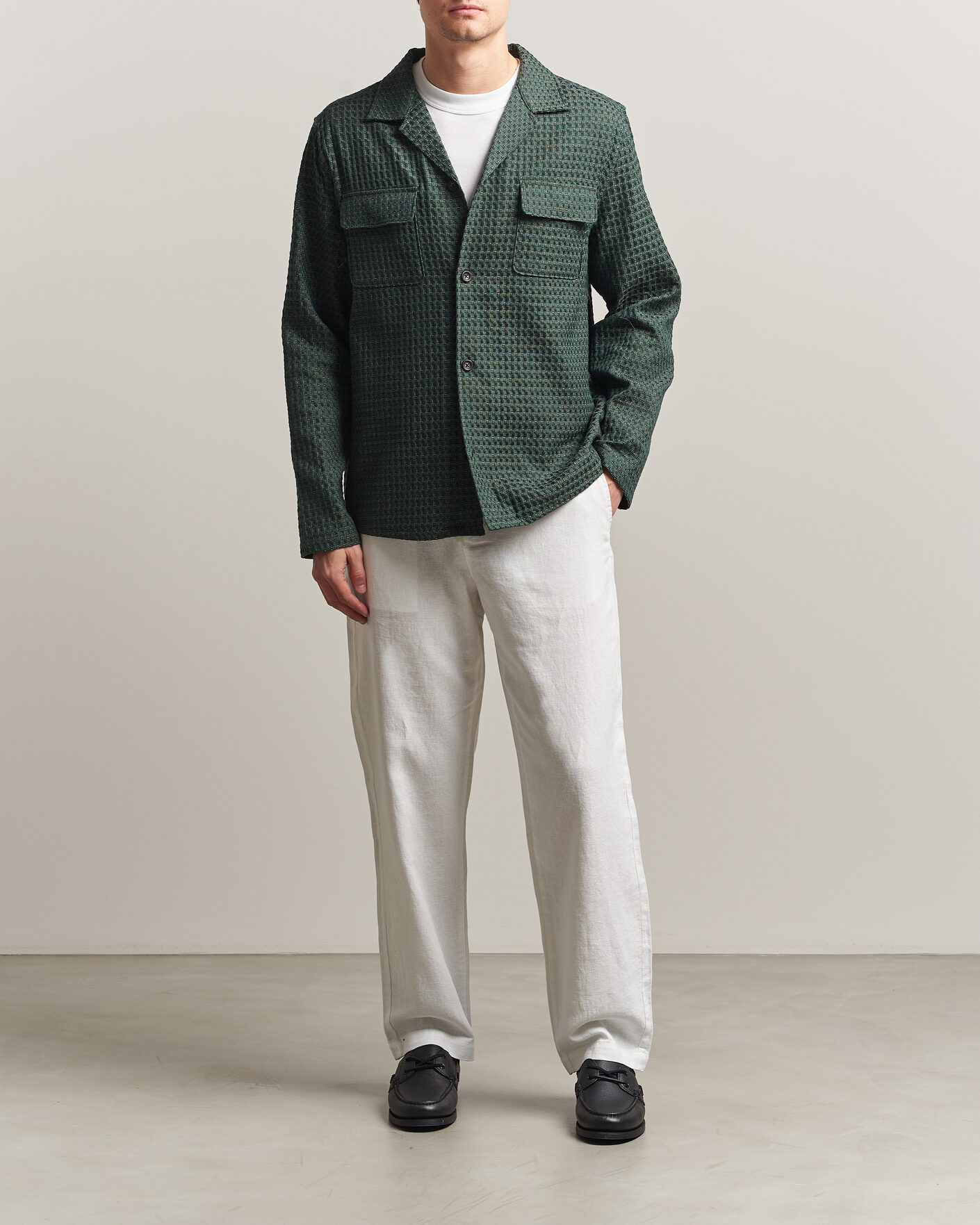 Heren | Broeken | LES DEUX | Linen Comfort Suit Pants White