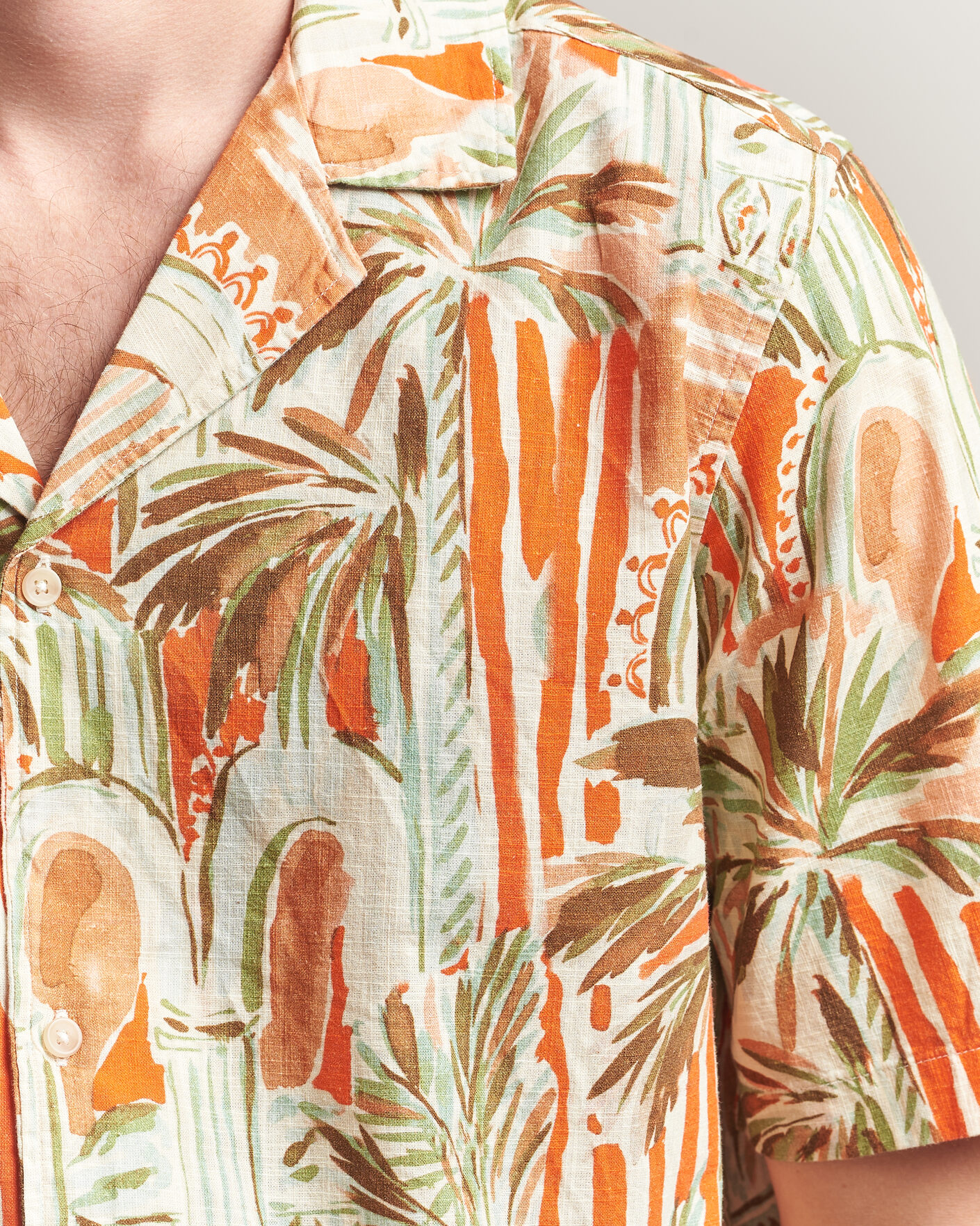 Heren | Overhemden | LES DEUX | Palm AOP Short Sleeve Shirt Multi