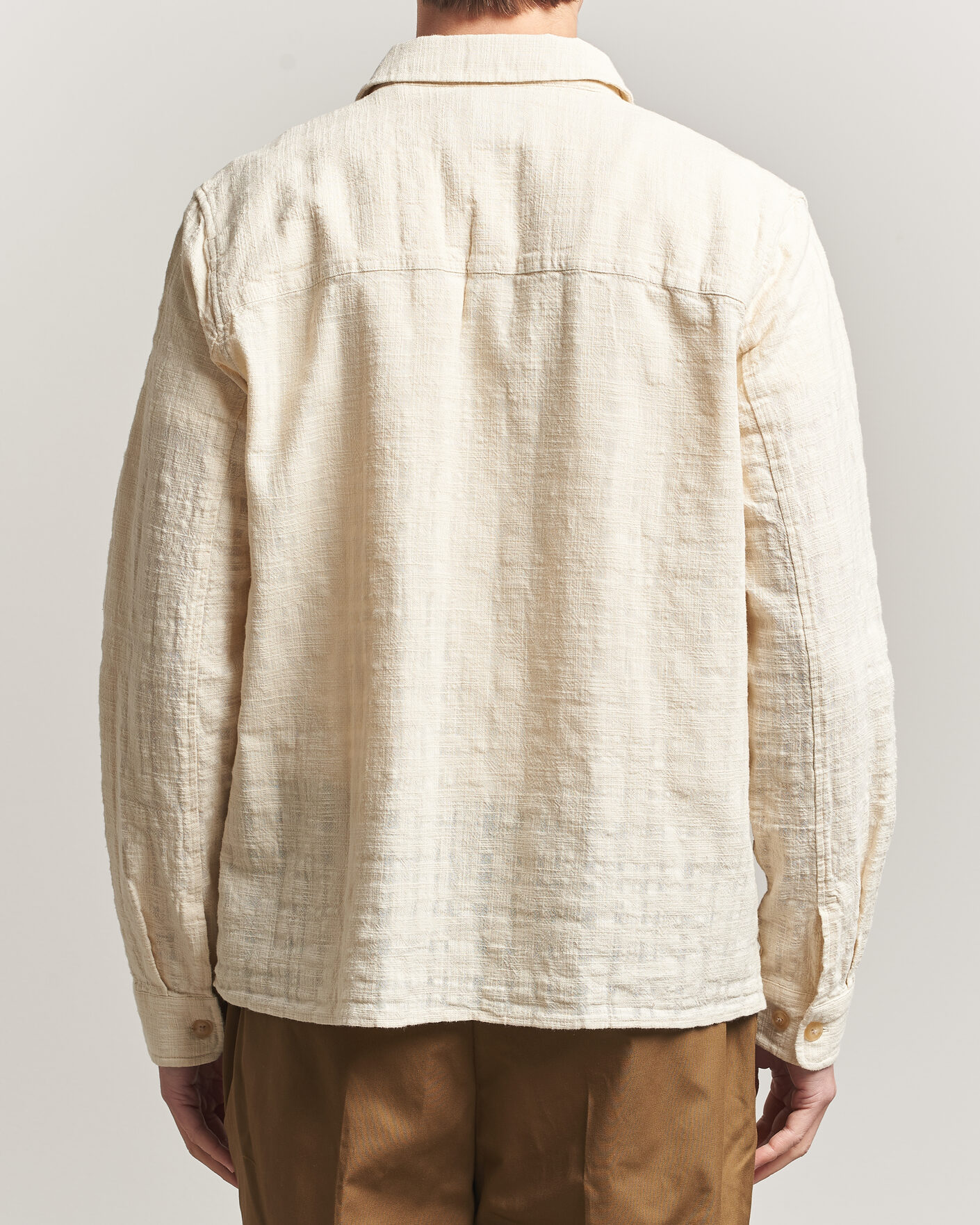 Heren | Overhemden | LES DEUX | Textured Slub Overshirt Ivory