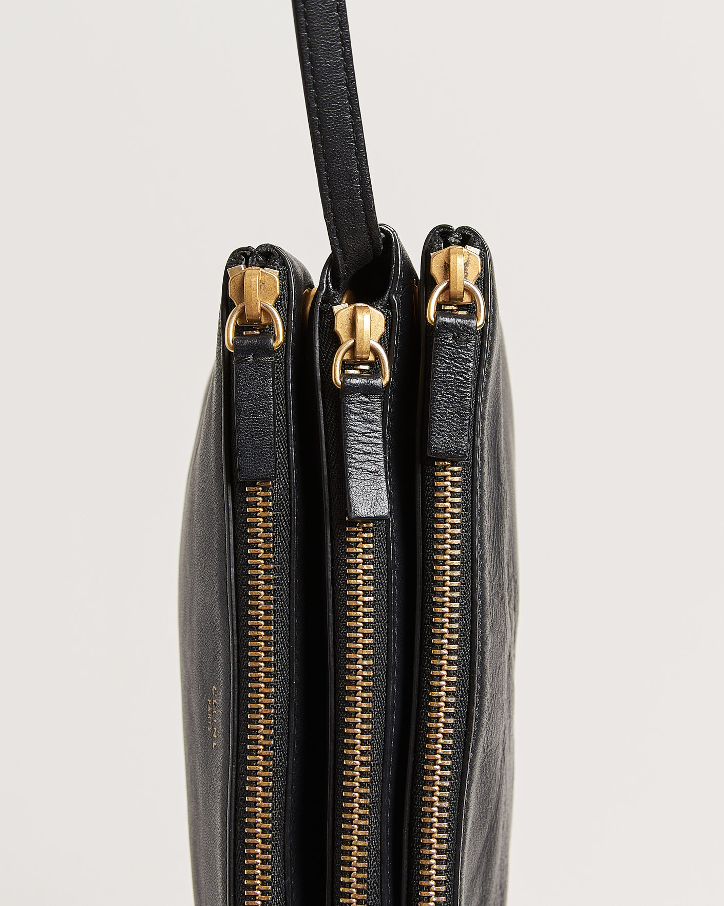 Heren | Pre-Owned & Vintage Bags | Celine Pre-Owned | Trio Bag Small Leather Black