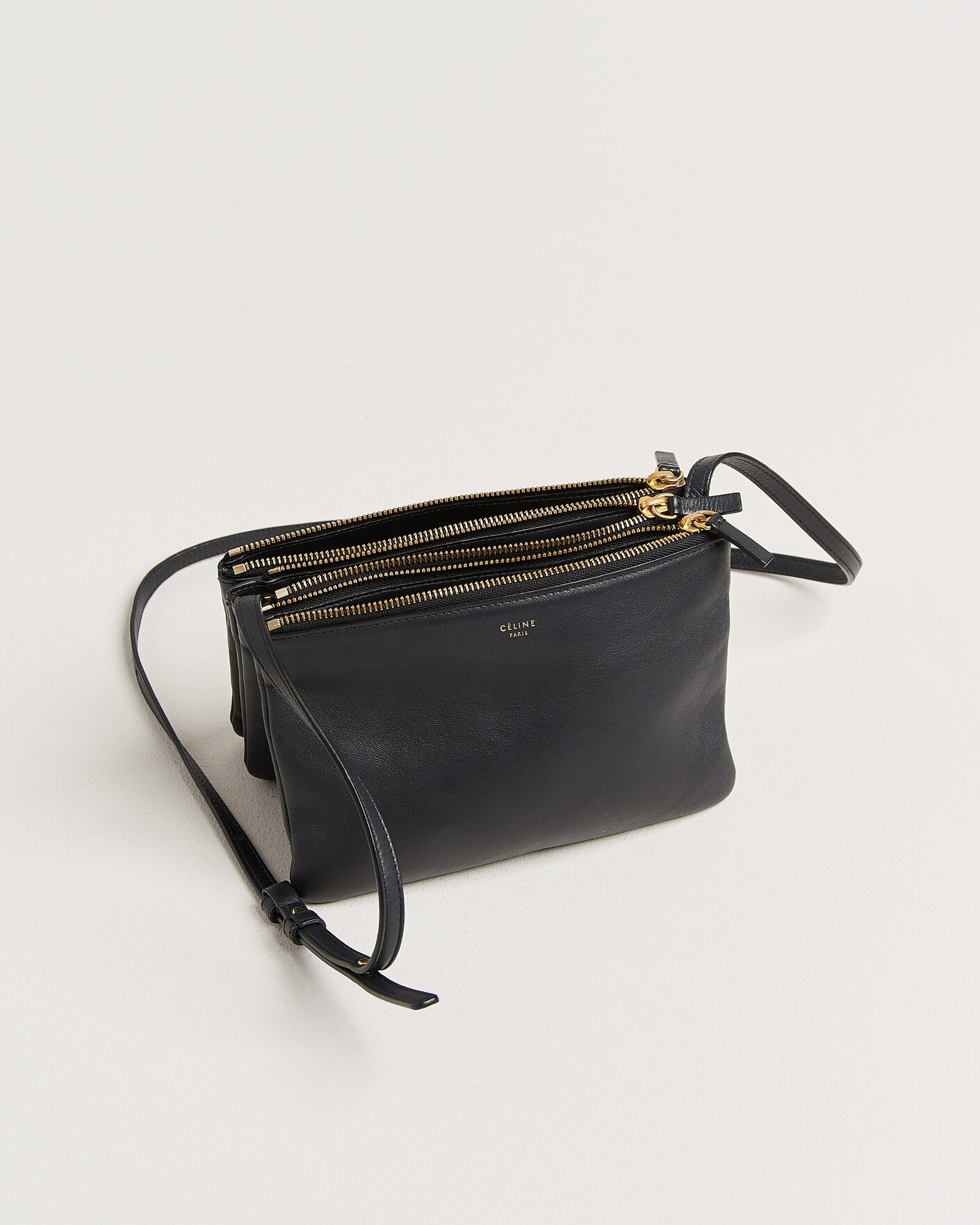 Heren | Pre-Owned & Vintage Bags | Celine Pre-Owned | Trio Bag Small Leather Black