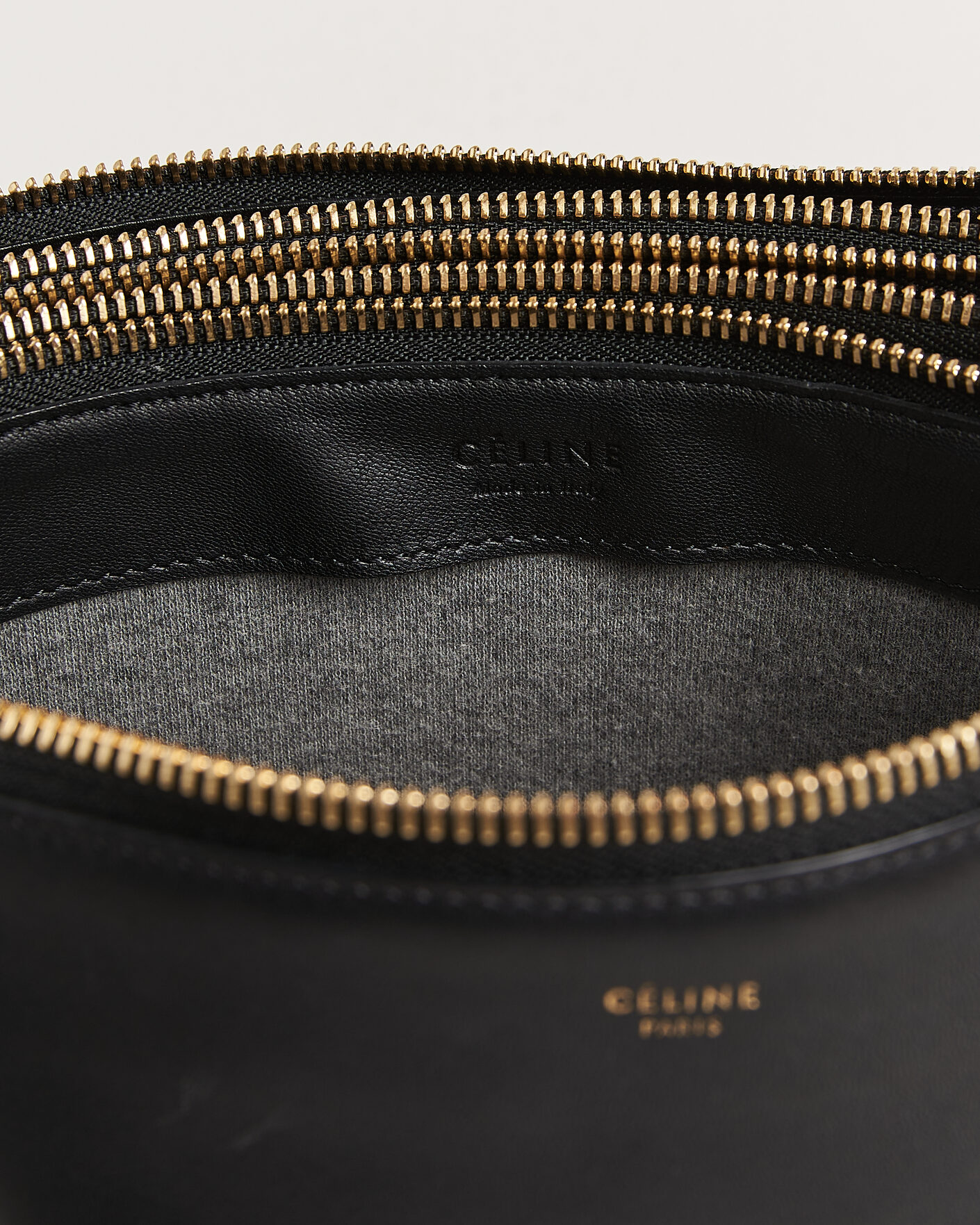 Heren | Pre-Owned & Vintage Bags | Celine Pre-Owned | Trio Bag Medium Leather Black