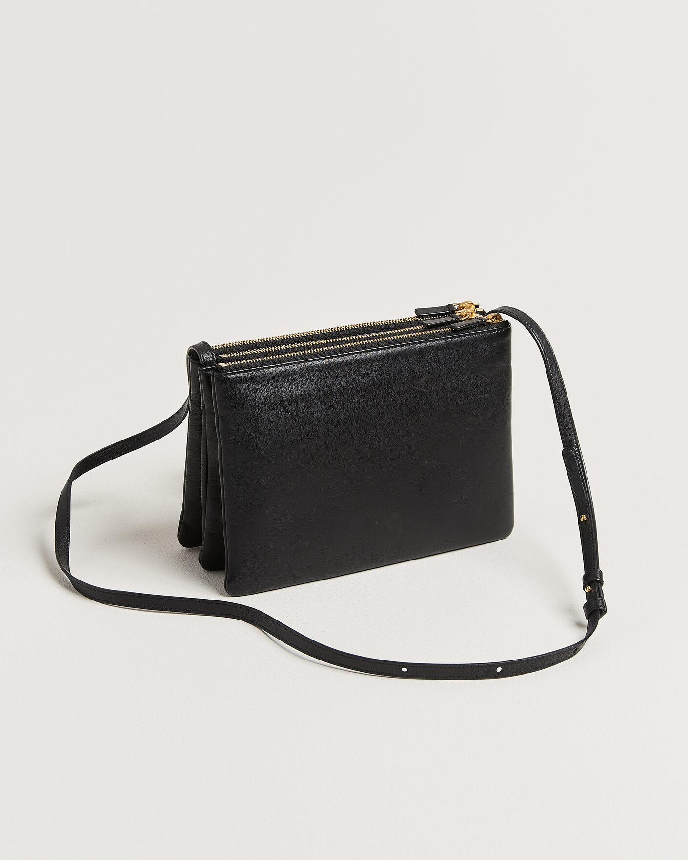 Heren | Pre-Owned & Vintage Bags | Celine Pre-Owned | Trio Bag Medium Leather Black