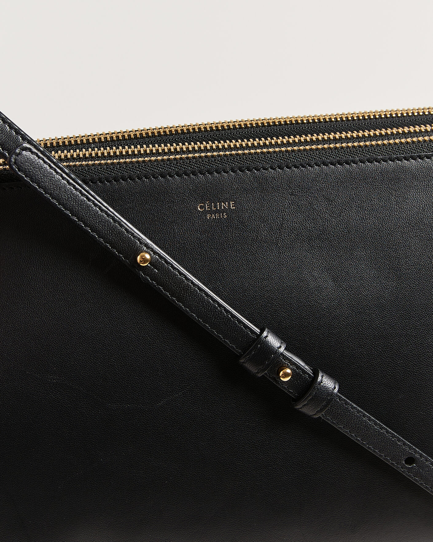 Heren | Pre-Owned & Vintage Bags | Celine Pre-Owned | Trio Bag Medium Leather Black