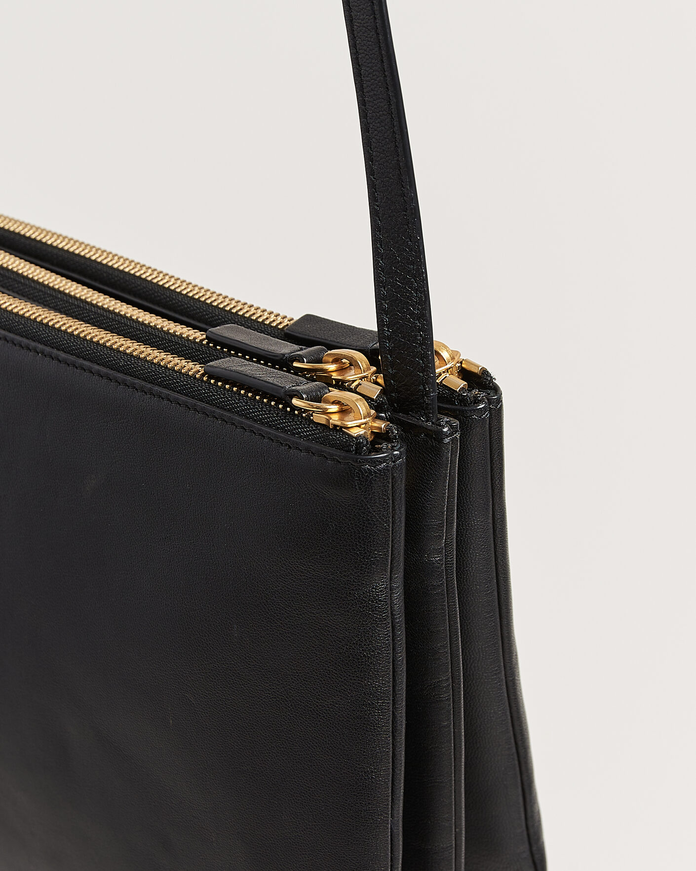 Heren | Pre-Owned & Vintage Bags | Celine Pre-Owned | Trio Bag Medium Leather Black