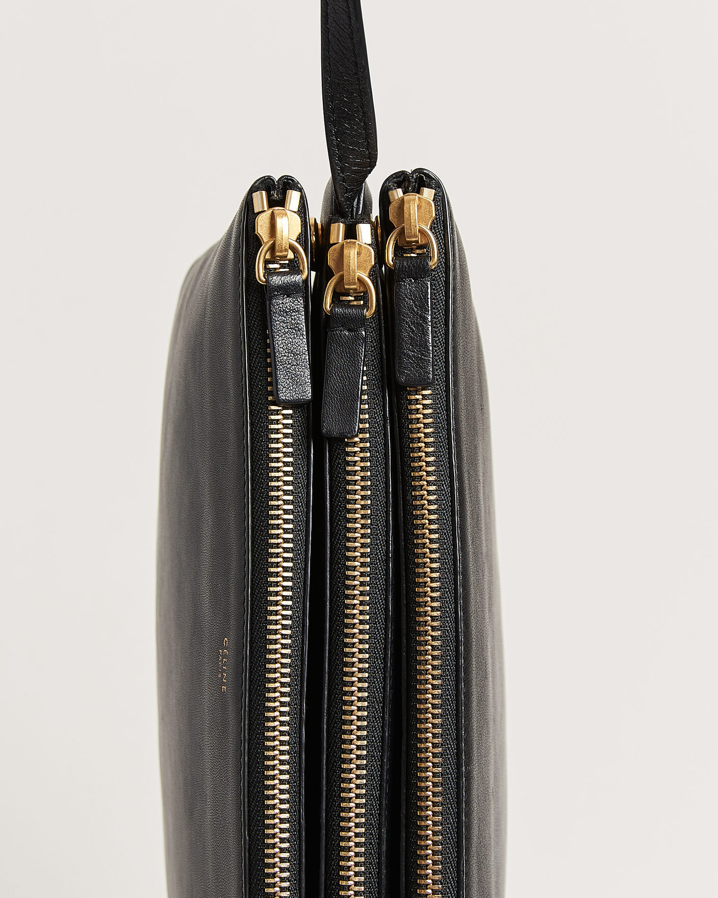 Heren | Pre-Owned & Vintage Bags | Celine Pre-Owned | Trio Bag Medium Leather Black