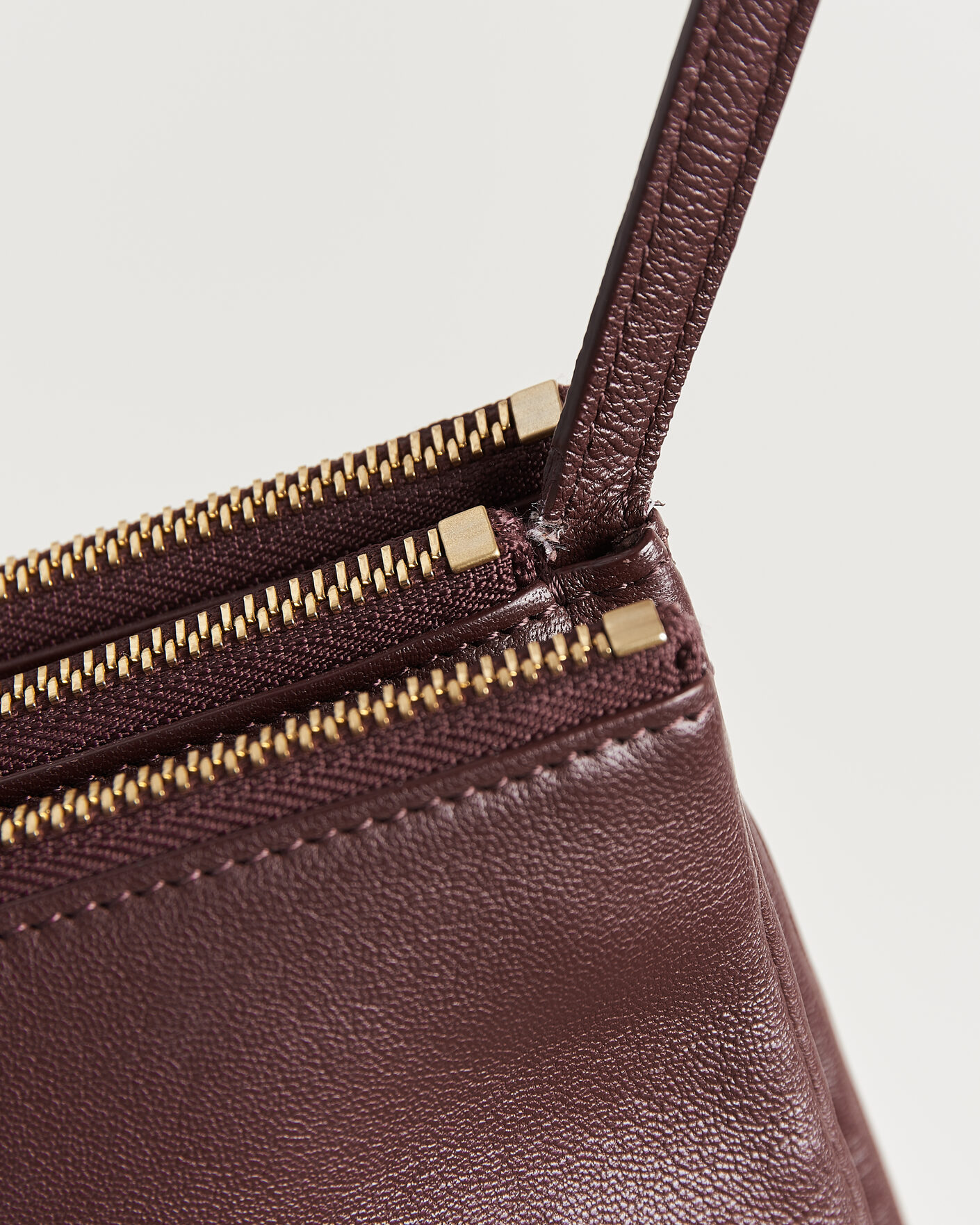 Heren | Pre-Owned & Vintage Bags | Celine Pre-Owned | Trio Bag Medium Leather Burgundy