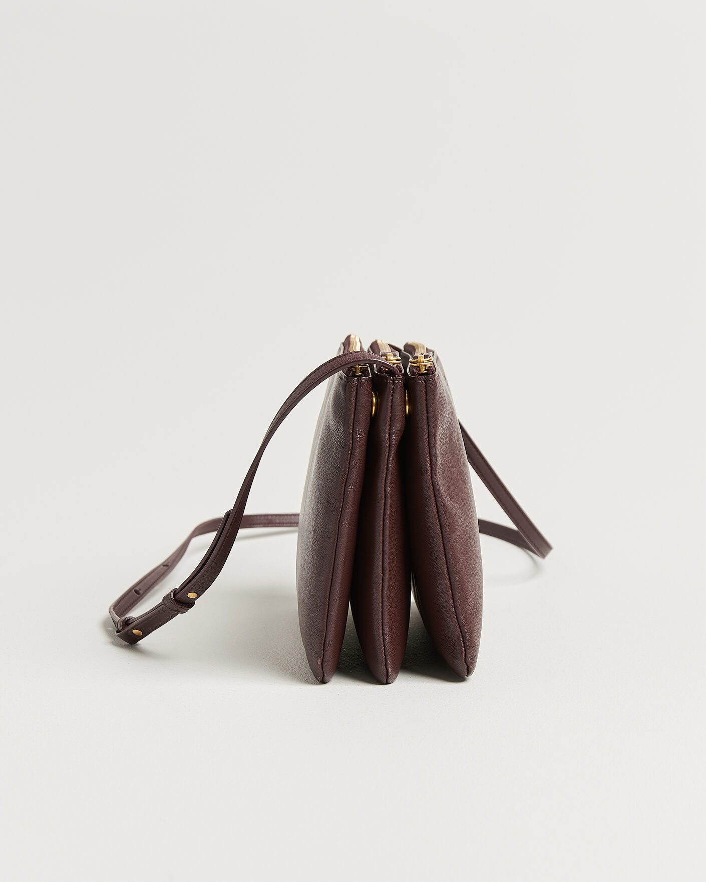 Heren | Pre-Owned & Vintage Bags | Celine Pre-Owned | Trio Bag Medium Leather Burgundy